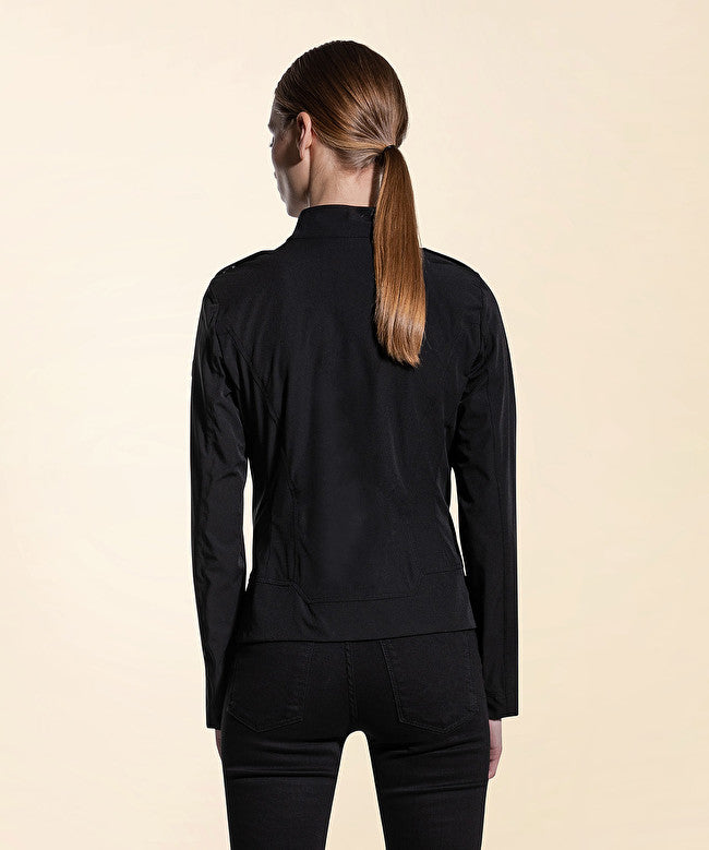 Biker slim stretch e down proof / Nero - Ideal Moda