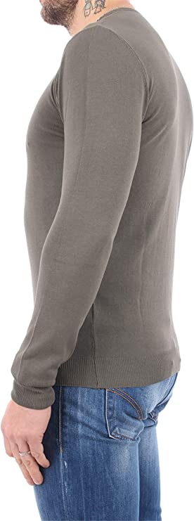 Maglia girocollo in filo / Beige - Ideal Moda