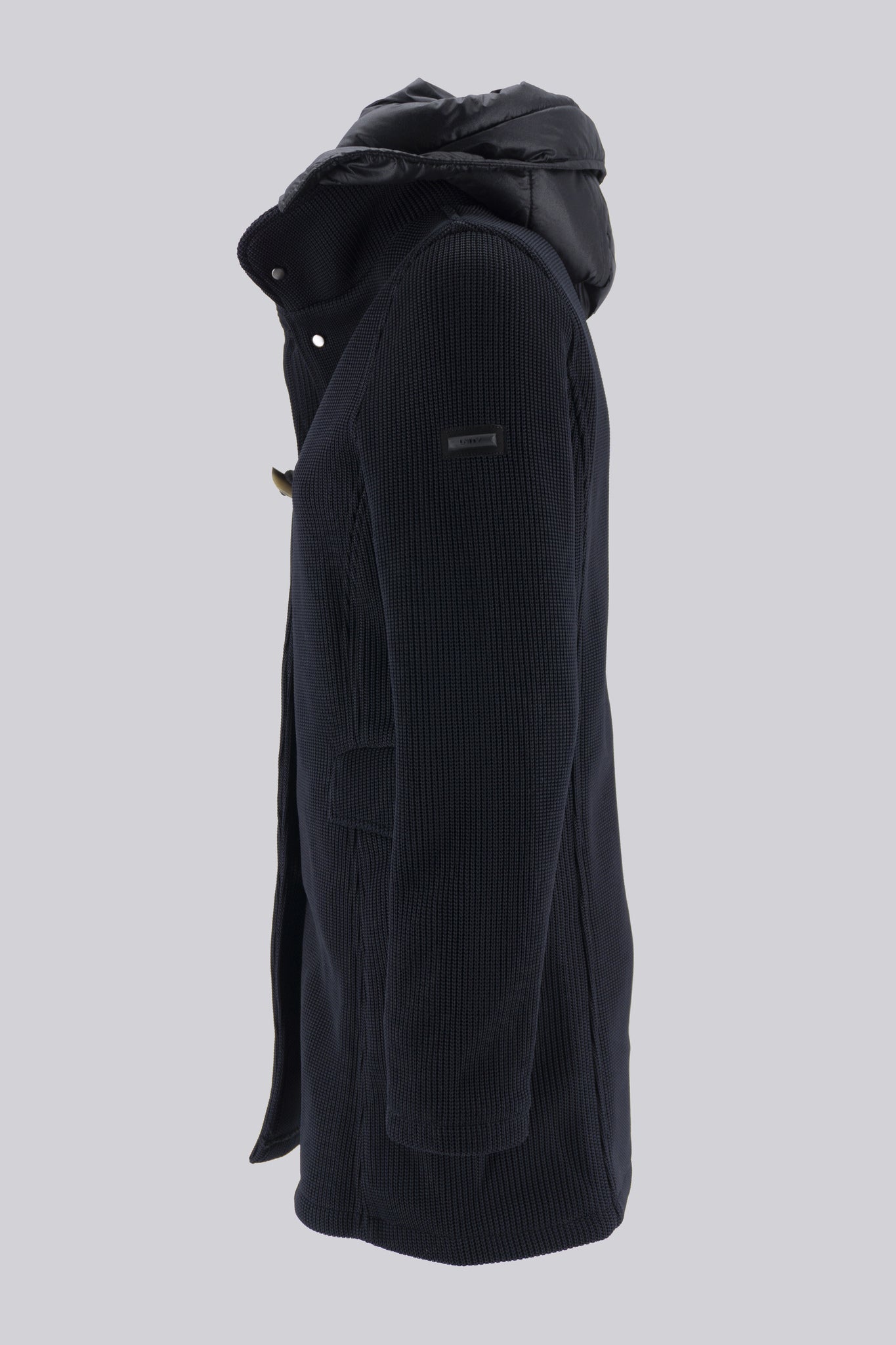 Giubbino Lungo in Tussuto / Nero - Ideal Moda