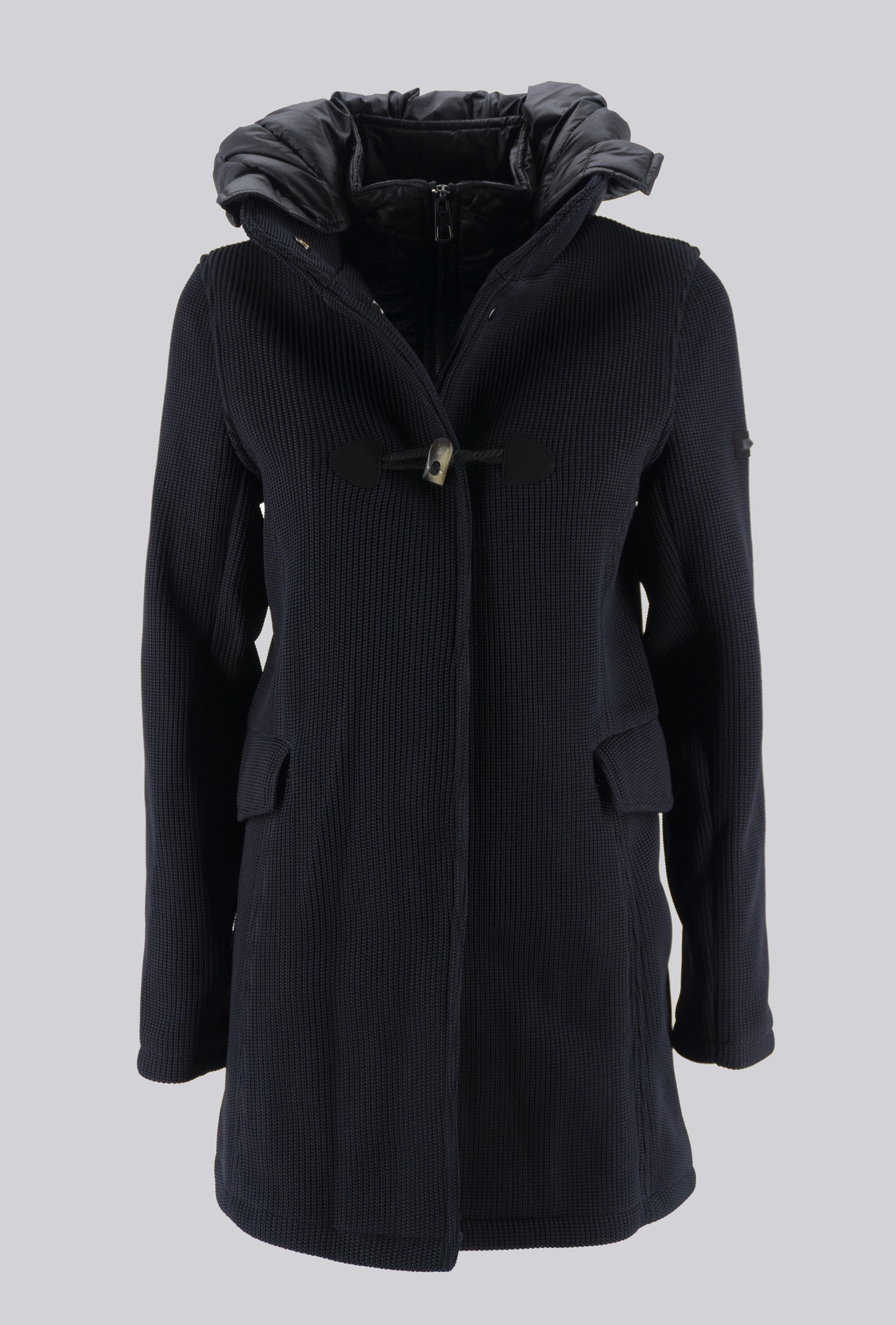 Giubbino Lungo in Tussuto / Nero - Ideal Moda