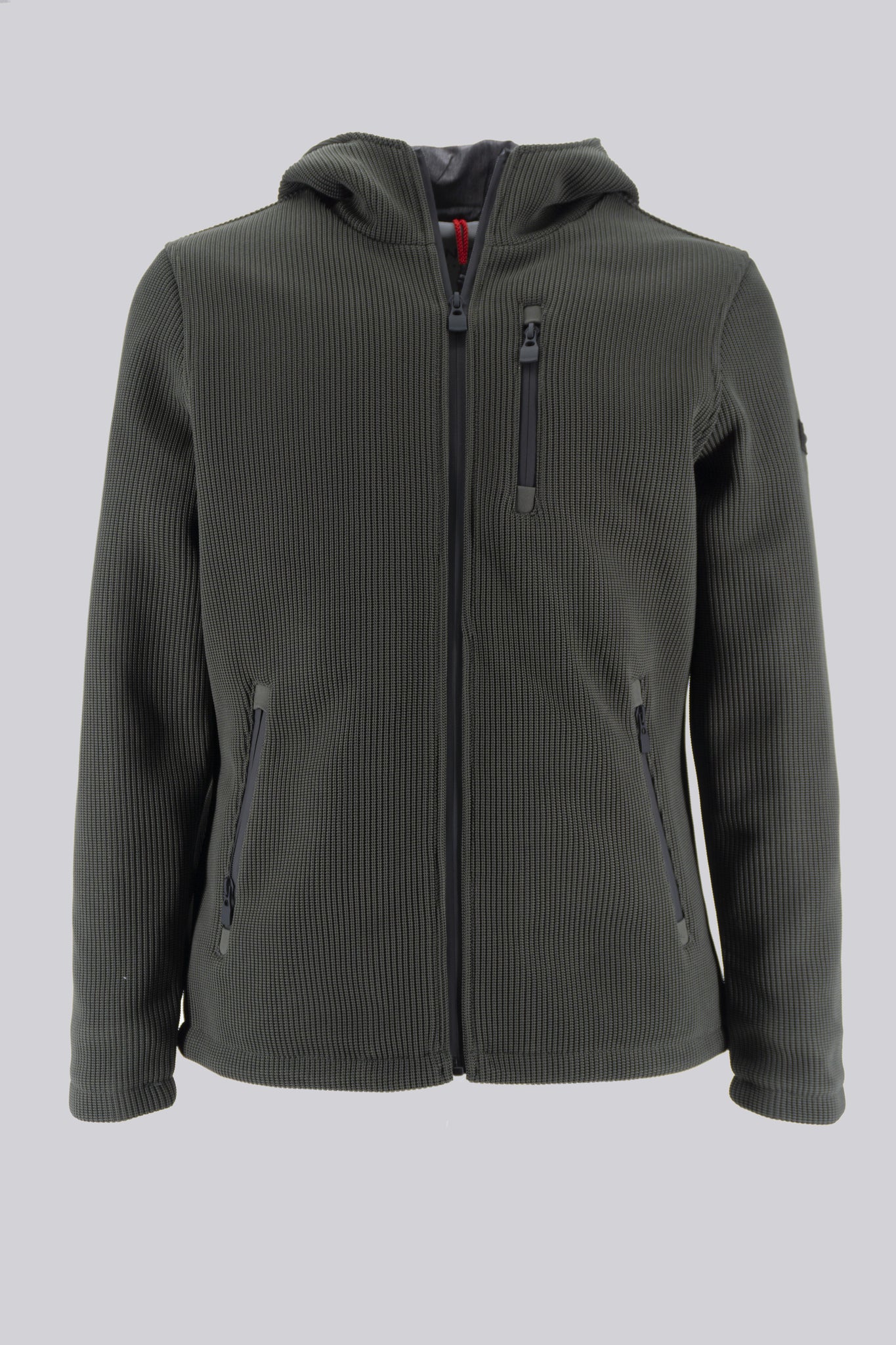 Giubbino Corto in Tussuto con Struttura a Maglia / Verde - Ideal Moda