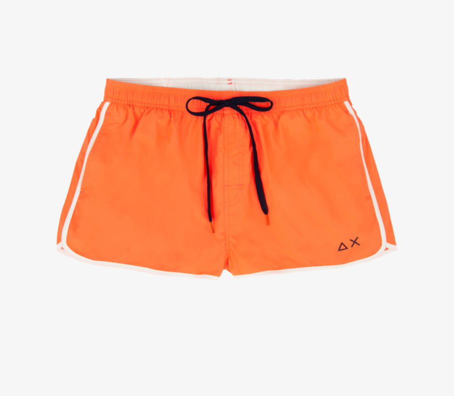 Pantaloncino da Mare con Contrasti / Arancione - Ideal Moda