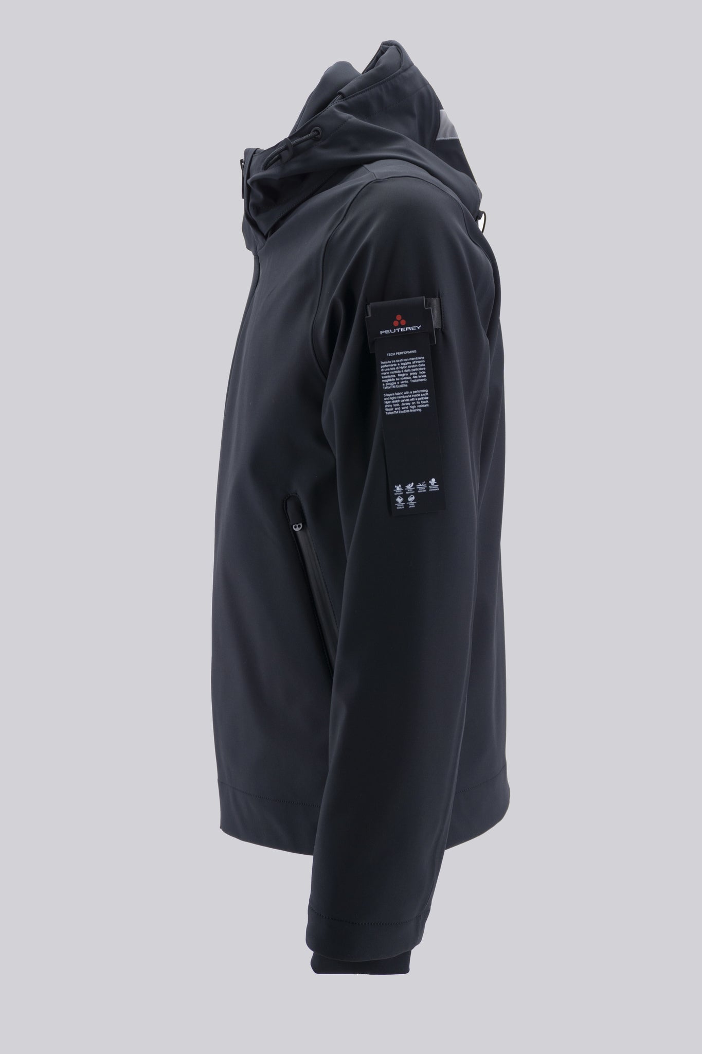 Bomber Liscio in Tessuto in Tre Strati / Nero - Ideal Moda