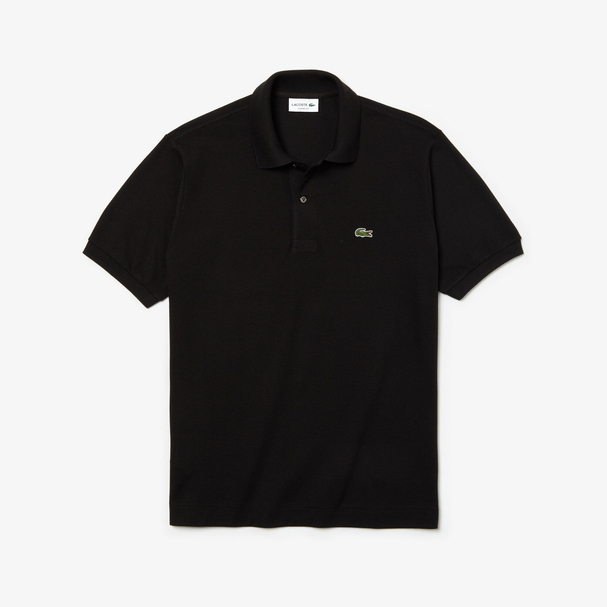 Polo Lacoste Classic Fit L.12.12 di taglio classico in petit piqué / Nero - Ideal Moda