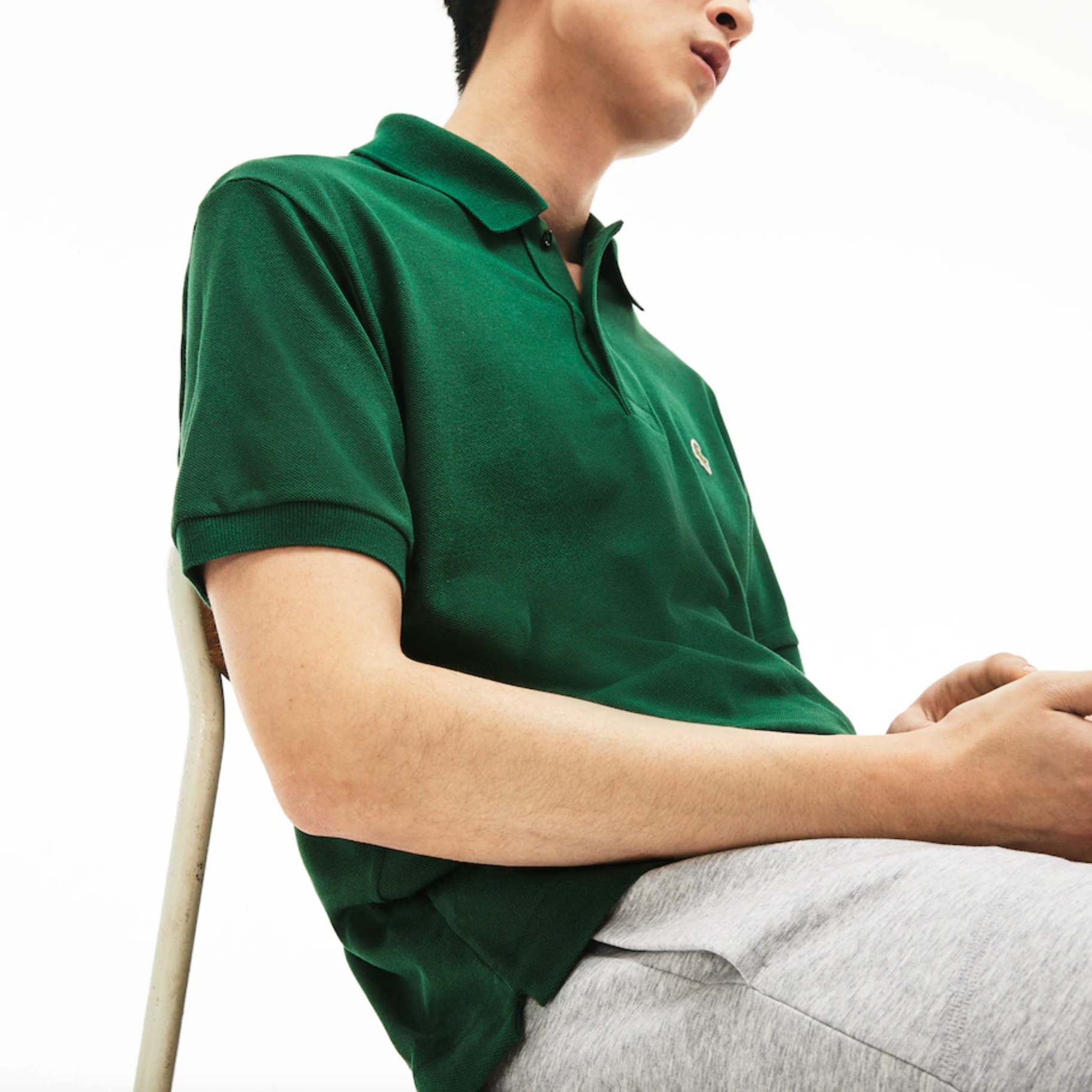 Polo Lacoste Classic Fit L.12.12 di taglio classico in petit piqué / Verde - Ideal Moda