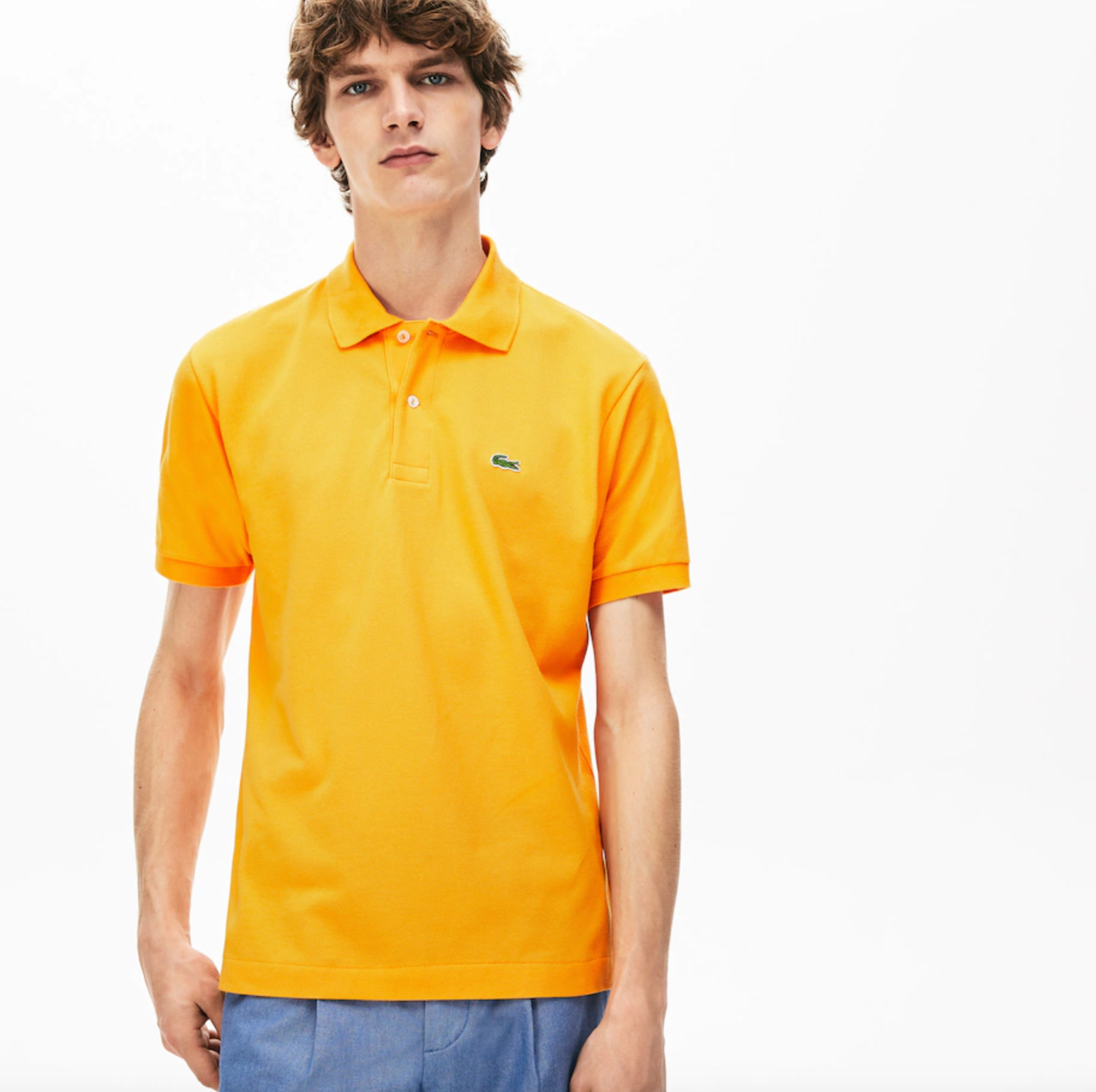 Polo Lacoste Classic Fit L.12.12 di taglio classico in petit piqué / Arancione - Ideal Moda
