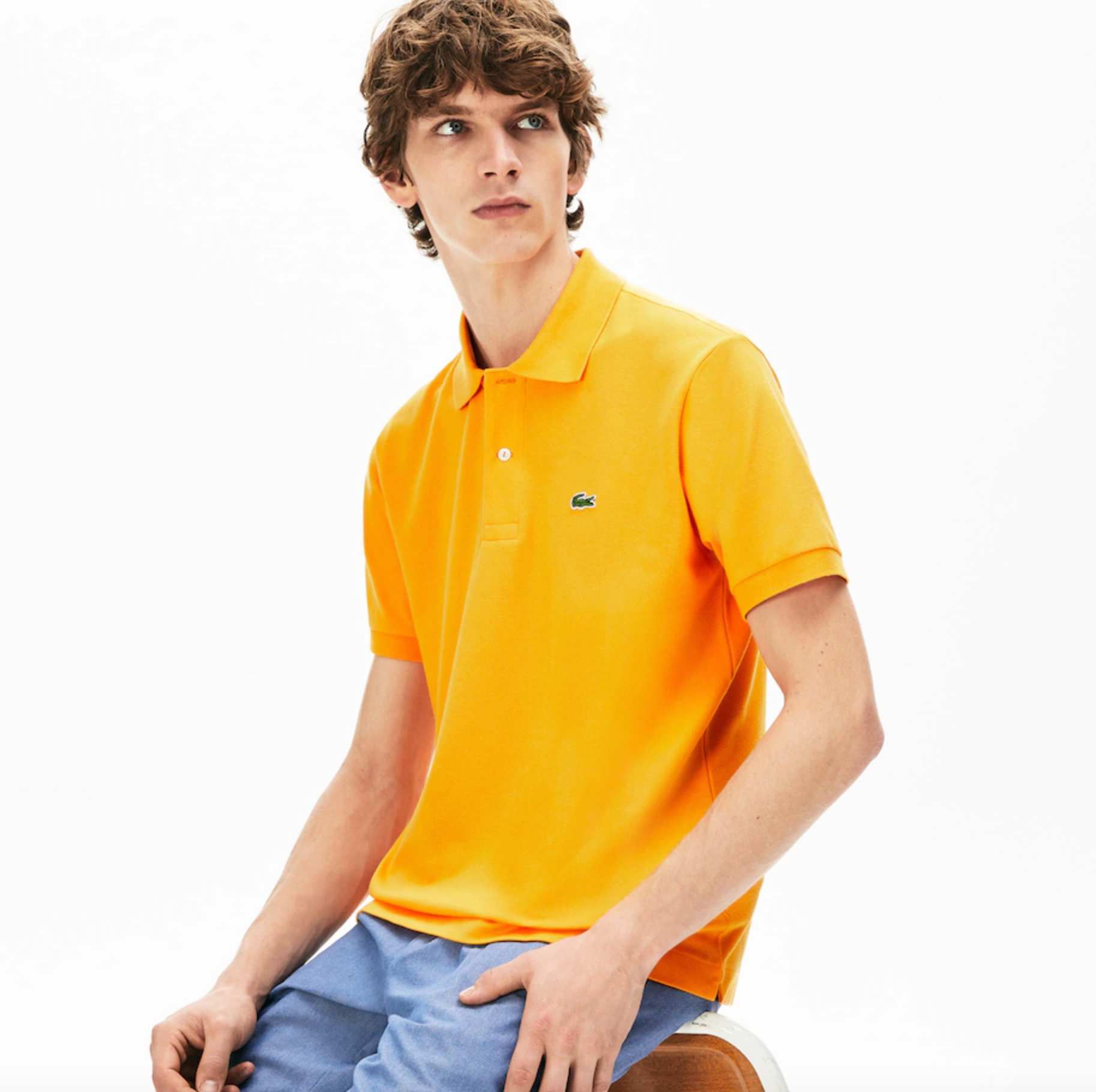 Polo Lacoste Classic Fit L.12.12 di taglio classico in petit piqué / Arancione - Ideal Moda