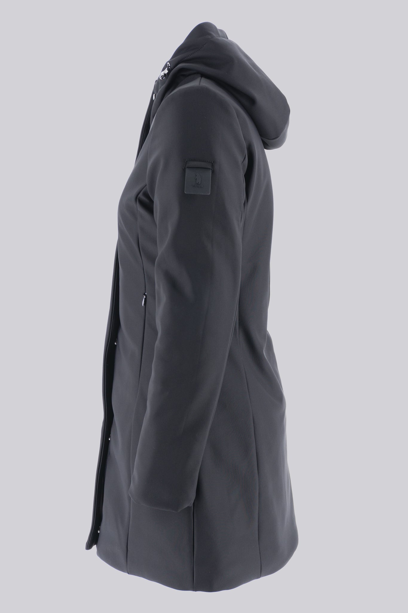 Giubbotto con Collo in Nylon / Nero - Ideal Moda