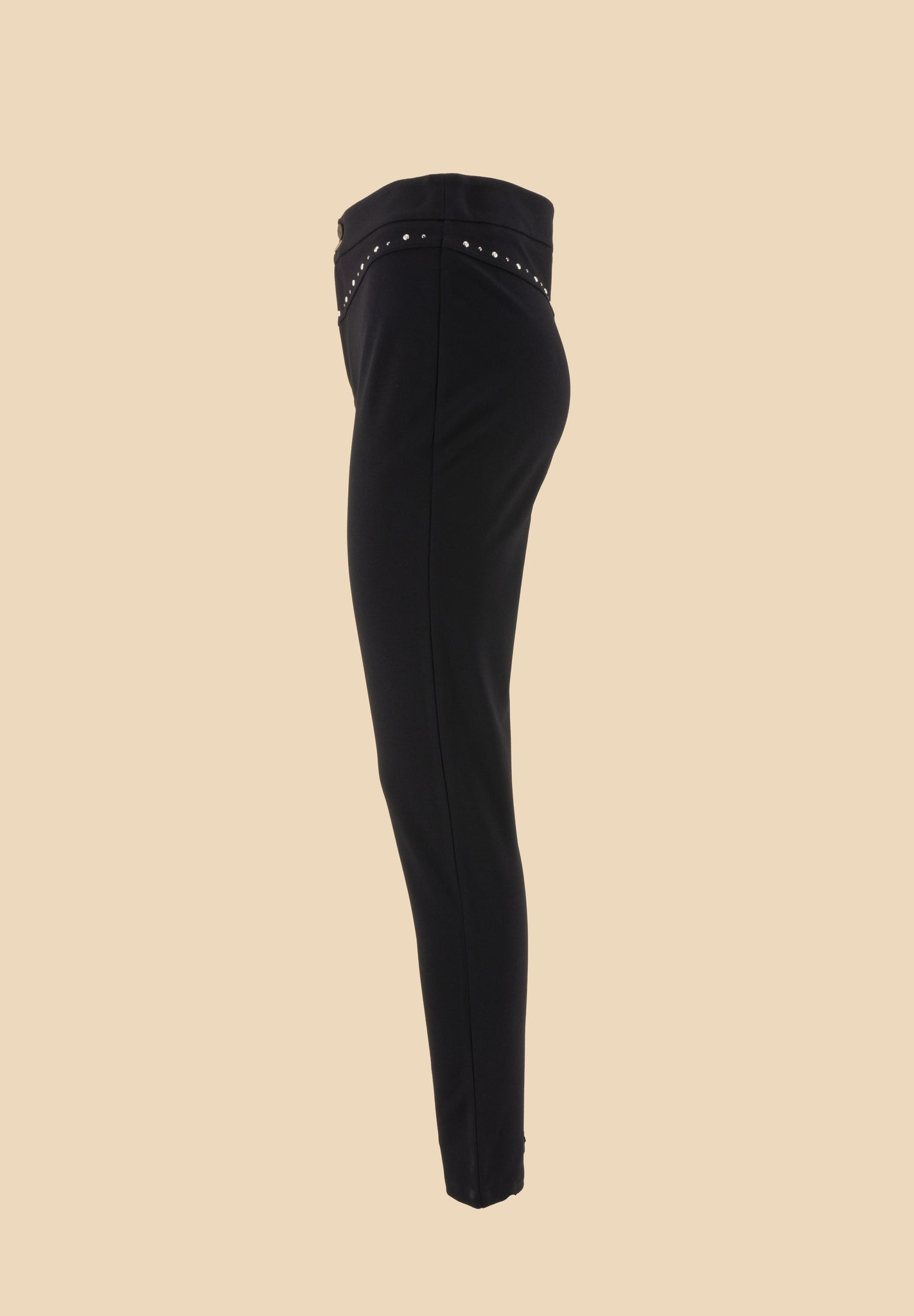 Pantalone con Borchie / Nero - Ideal Moda