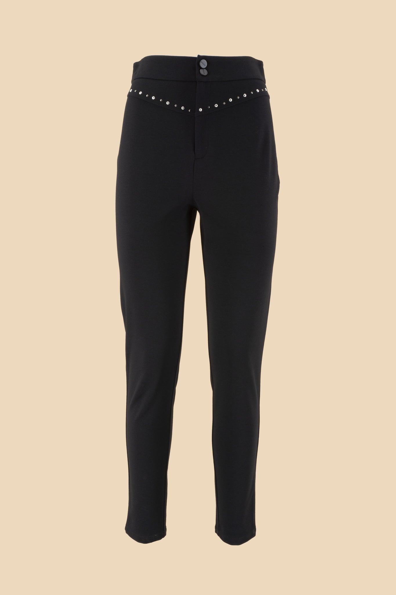 Pantalone con Borchie / Nero - Ideal Moda