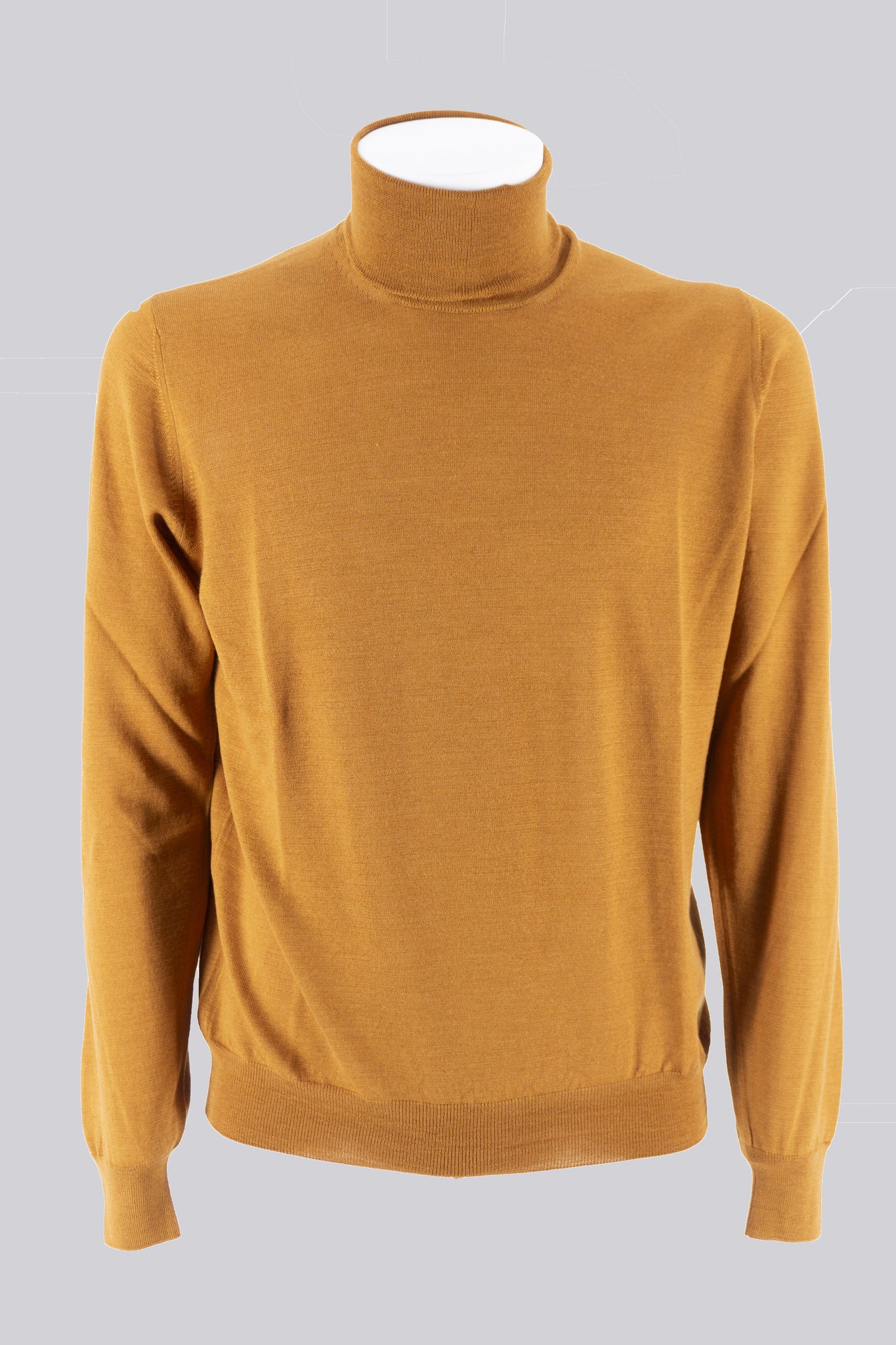 Maglia Collo Alto in Seta / Beige - Ideal Moda