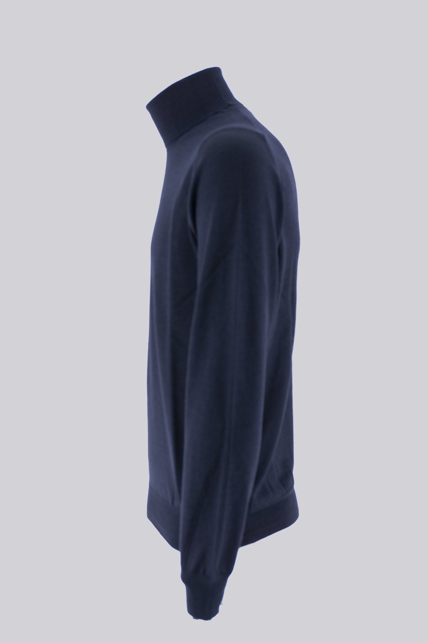Maglia Collo Alto in Seta / Blu - Ideal Moda