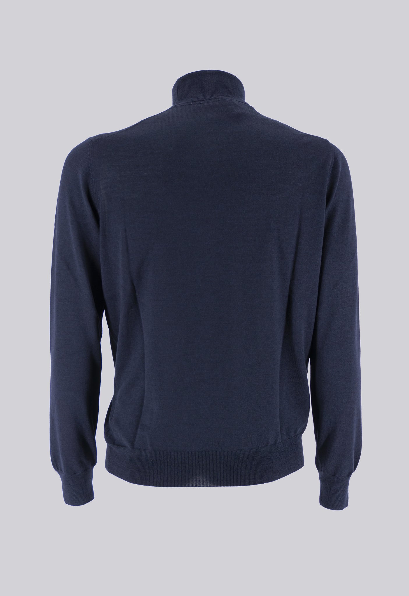 Maglia Collo Alto in Seta / Blu - Ideal Moda