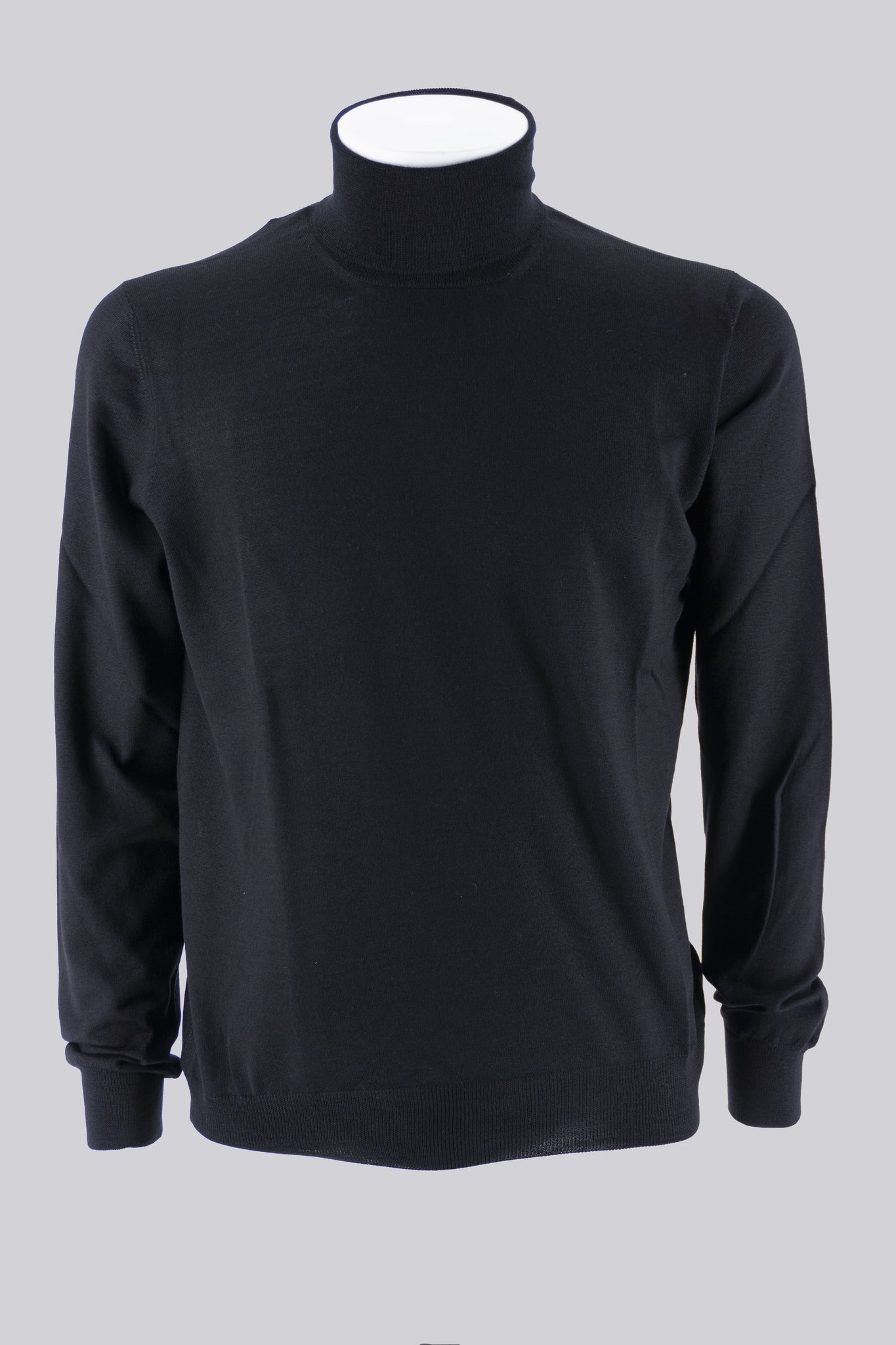 Maglia Collo Alto in Seta / Nero - Ideal Moda