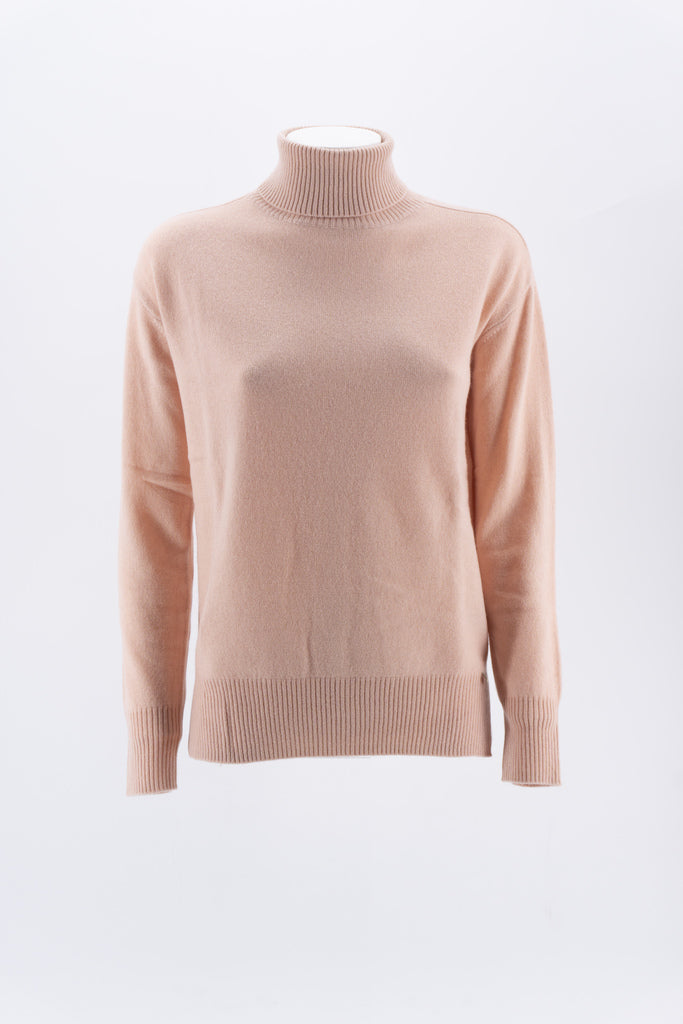 Maglia a Collo Alto / Rosa - Ideal Moda