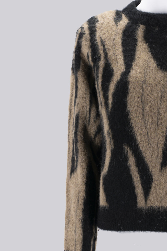 Pullover Animalier / Beige - Ideal Moda