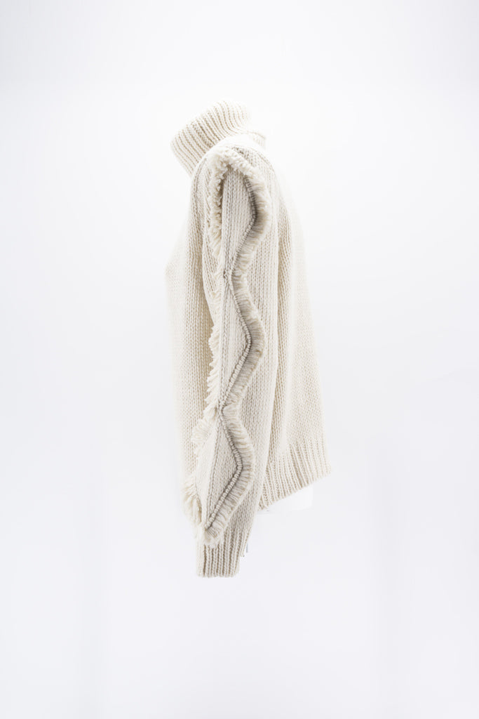 Collo Alto con Spalline / Bianco - Ideal Moda