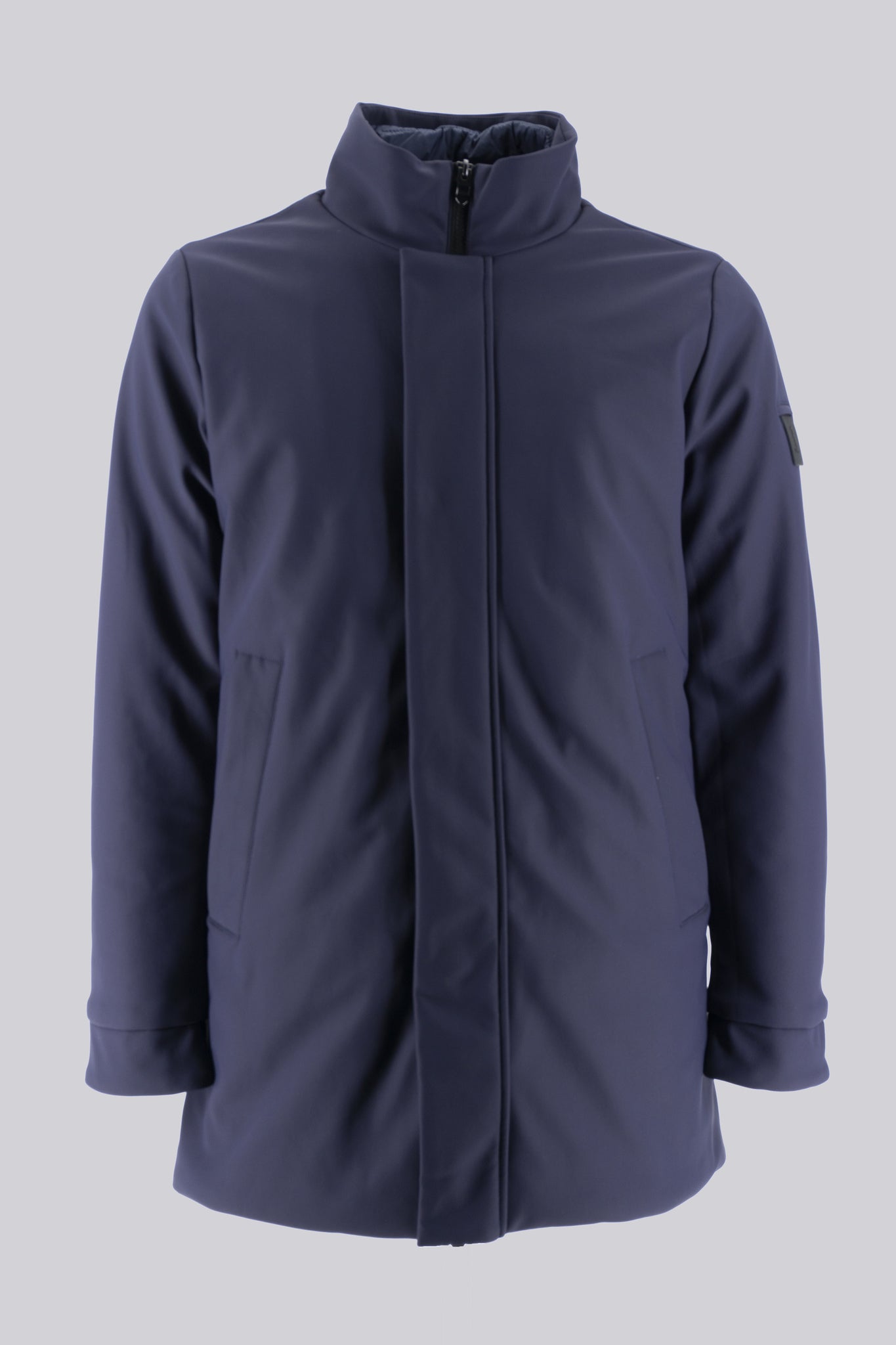 Giubbotto con Collo in Nylon / Blu - Ideal Moda