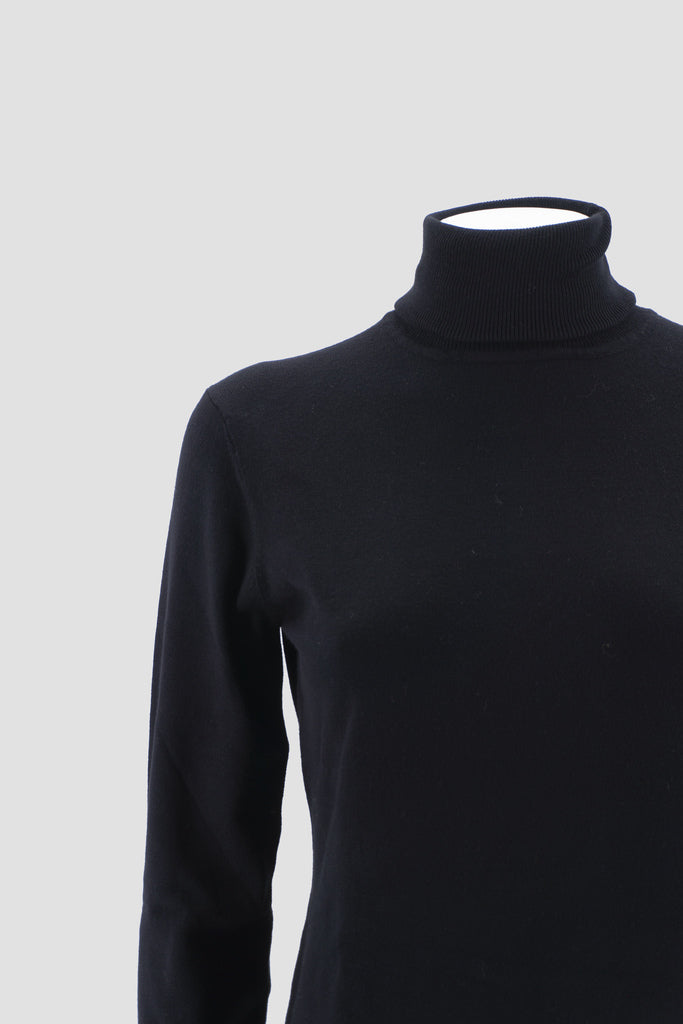 Maglia Basic Collo Alto / Nero - Ideal Moda