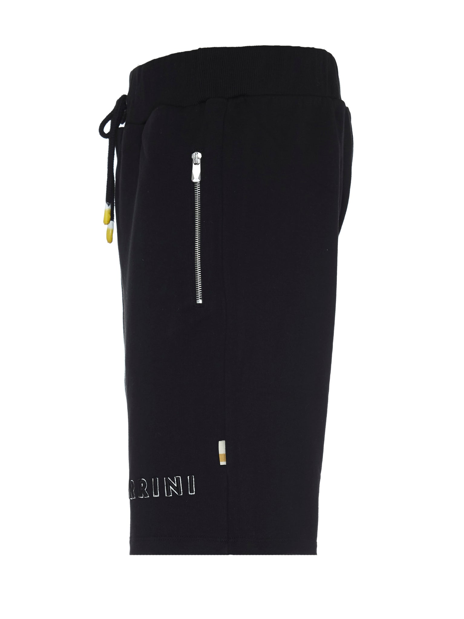Shorts neri in cotone con coulisse / Nero - Ideal Moda