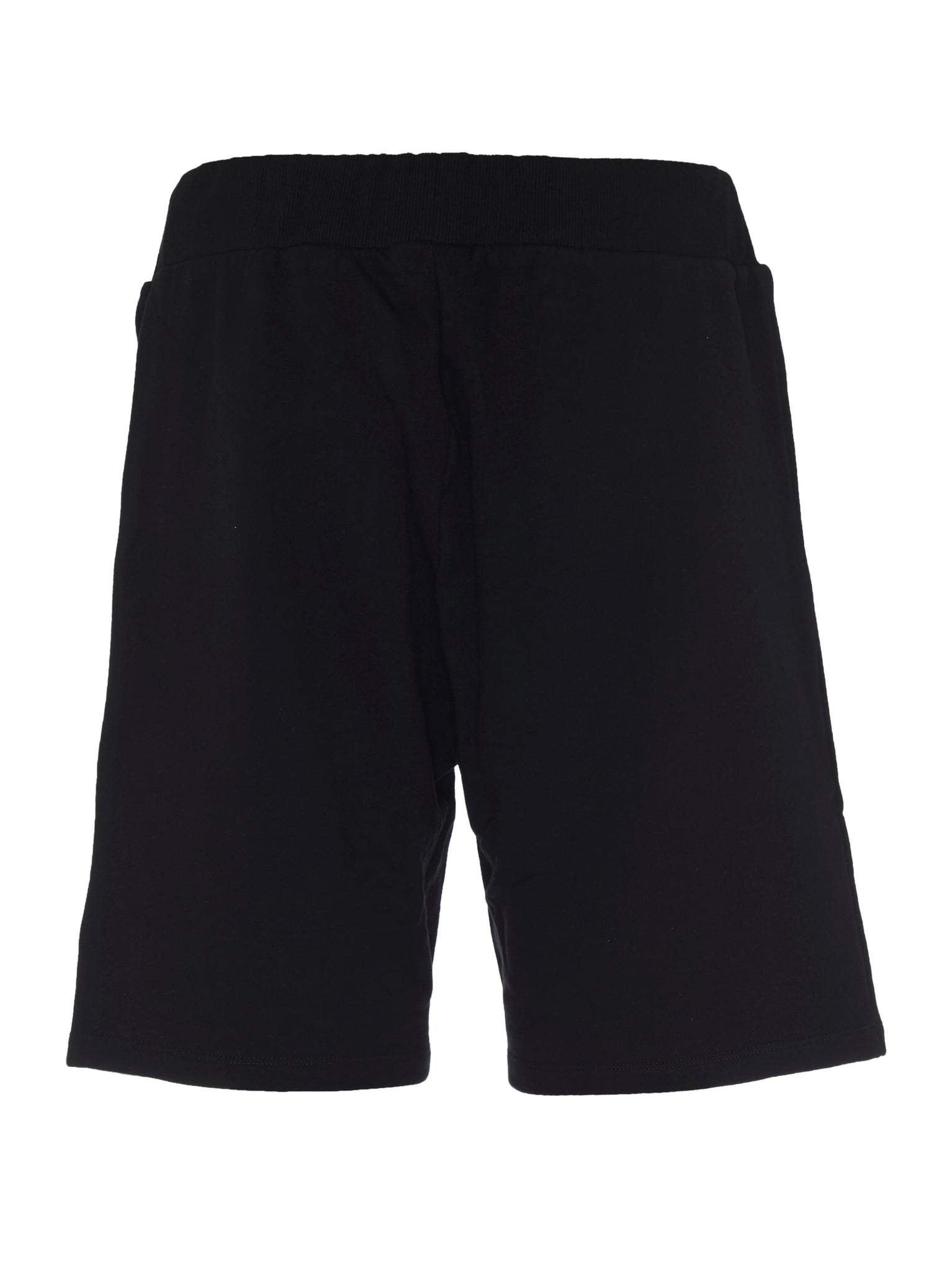 Shorts neri in cotone con coulisse / Nero - Ideal Moda