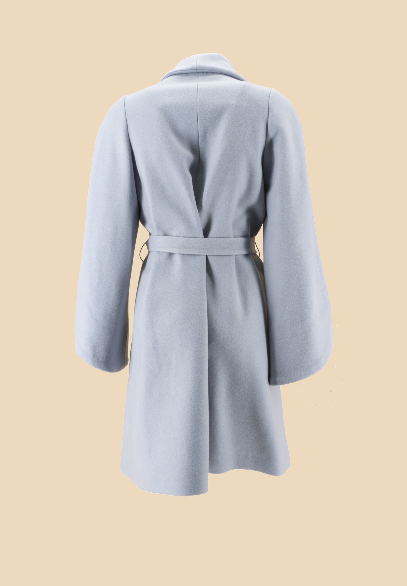 Cappotto con Cintura / Azzurro - Ideal Moda