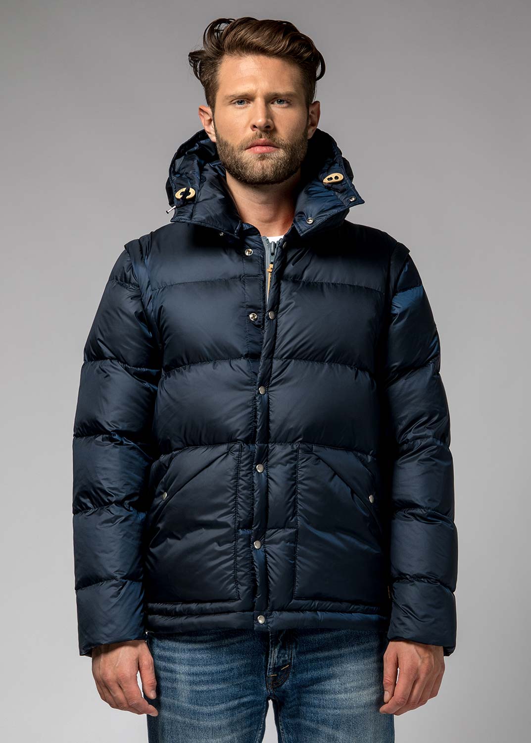 Piumino lunghezza media / Blu - Ideal Moda