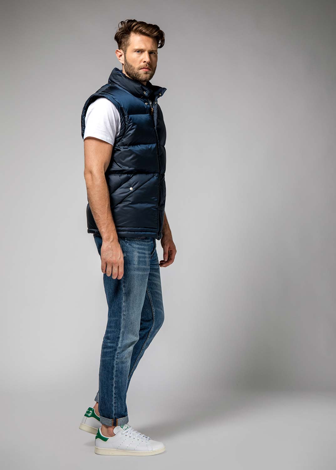 Piumino lunghezza media / Blu - Ideal Moda