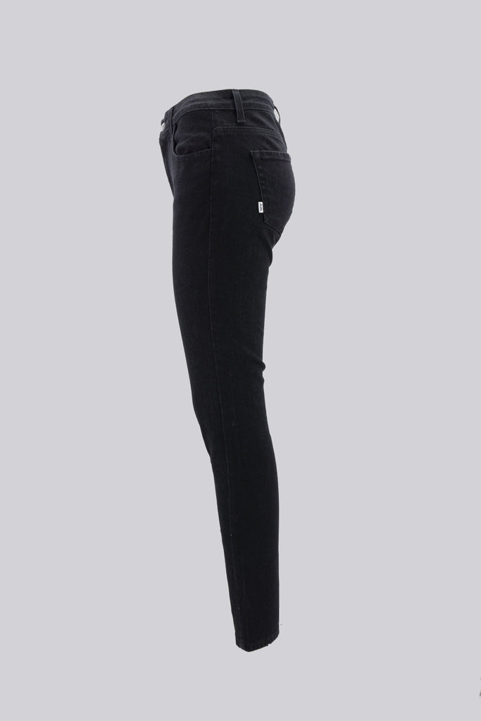 Pantalone skinny a vita alta / Nero - Ideal Moda
