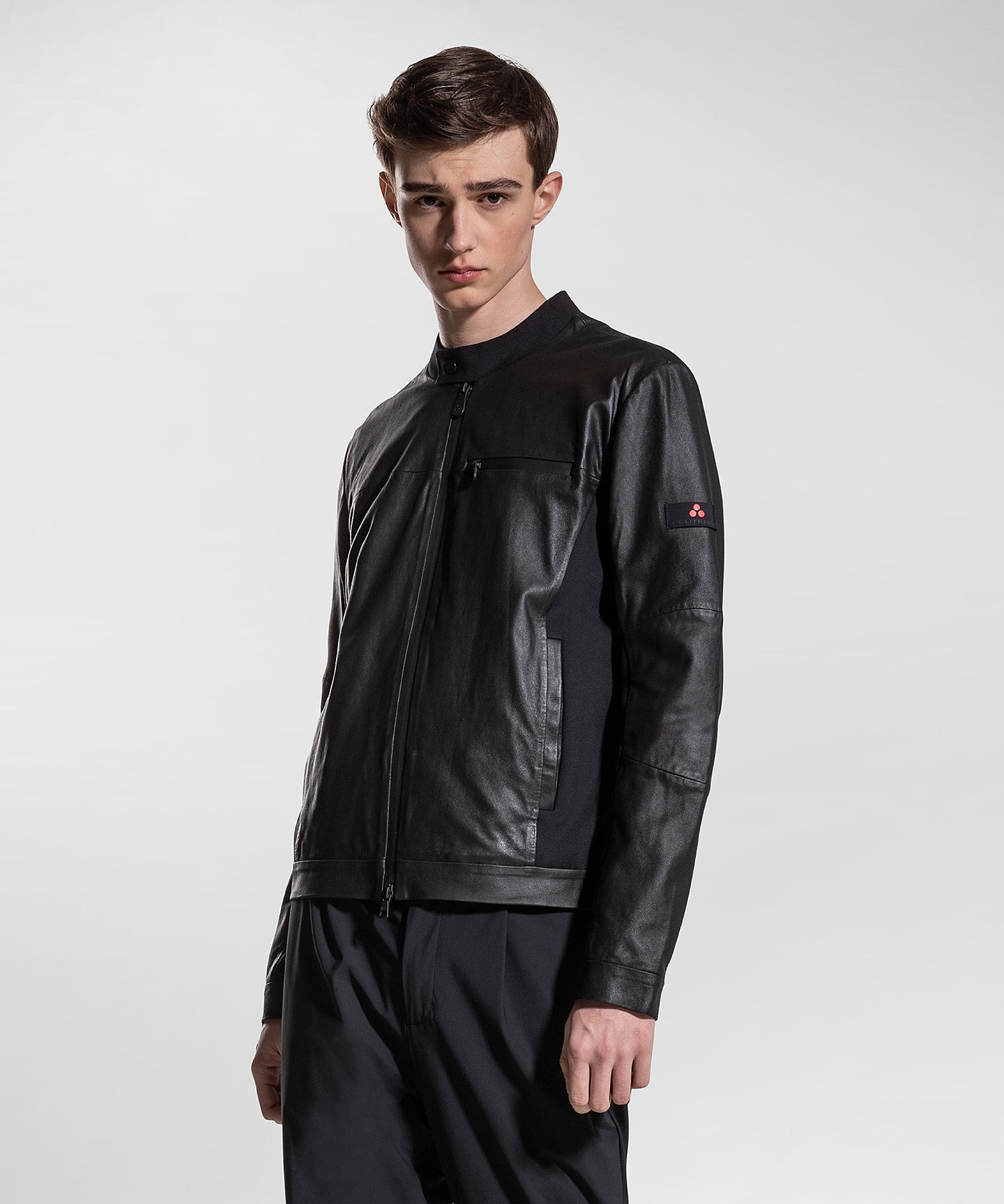 Biker in doppio tessuto / Nero - Ideal Moda