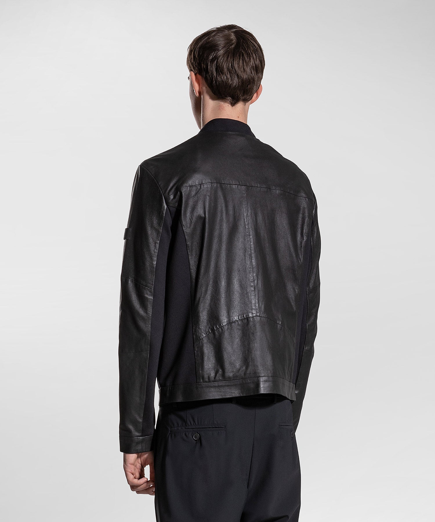 Biker in doppio tessuto / Nero - Ideal Moda