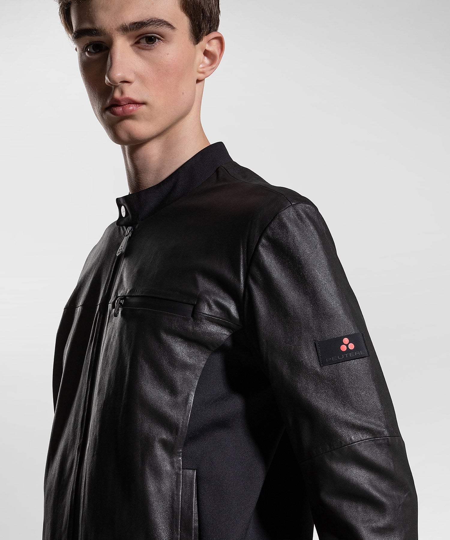 Biker in doppio tessuto / Nero - Ideal Moda