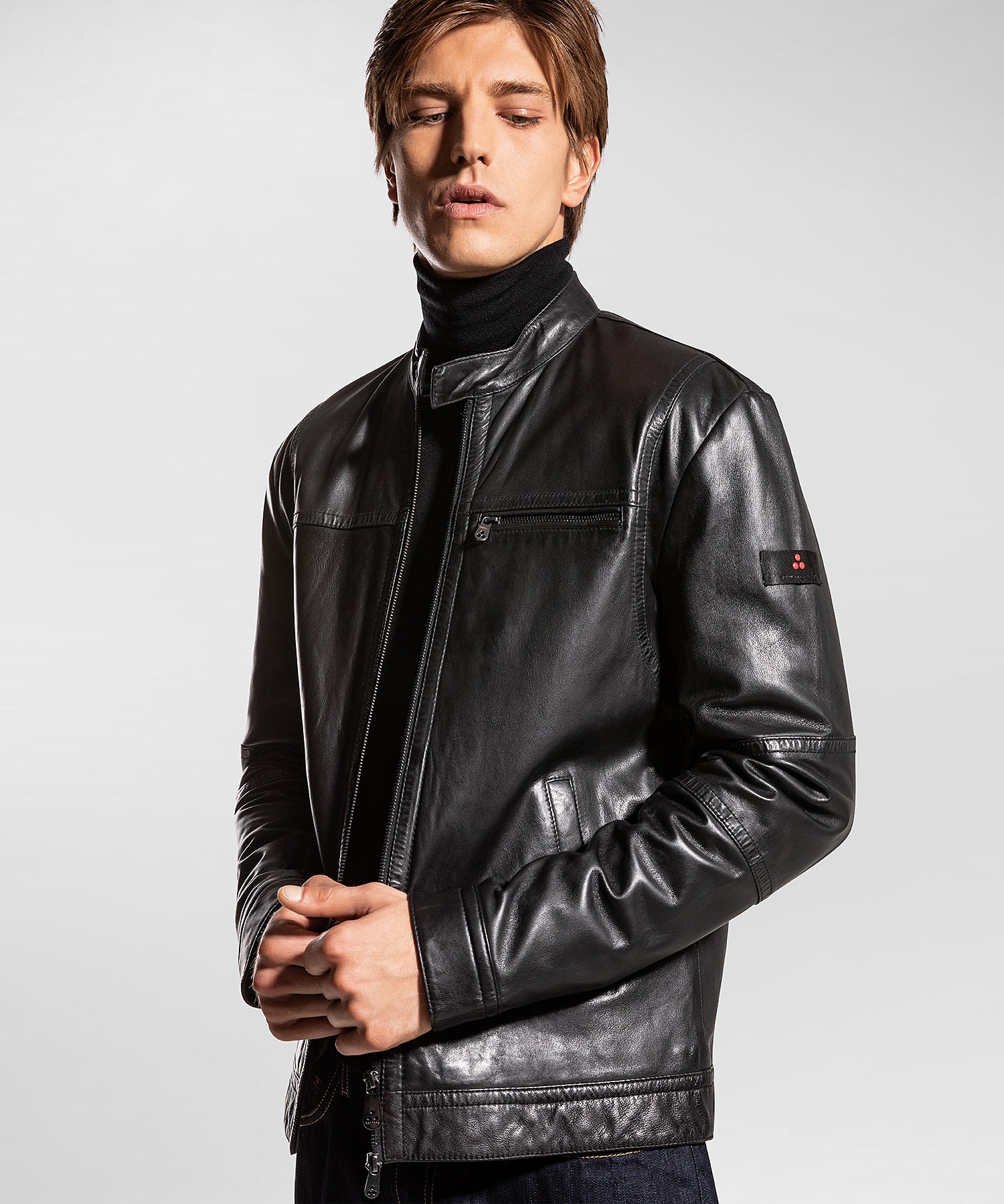 Giacca Biker in Nappa / Nero - Ideal Moda