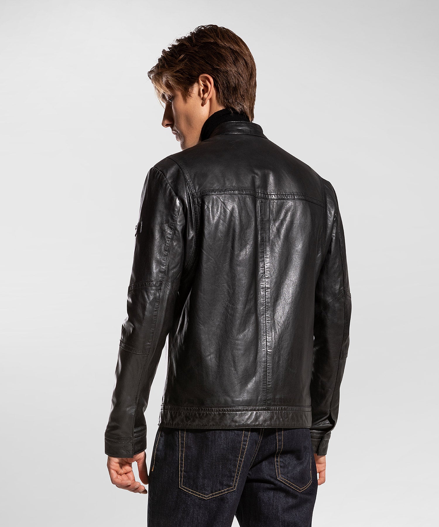 Giacca Biker in Nappa / Nero - Ideal Moda