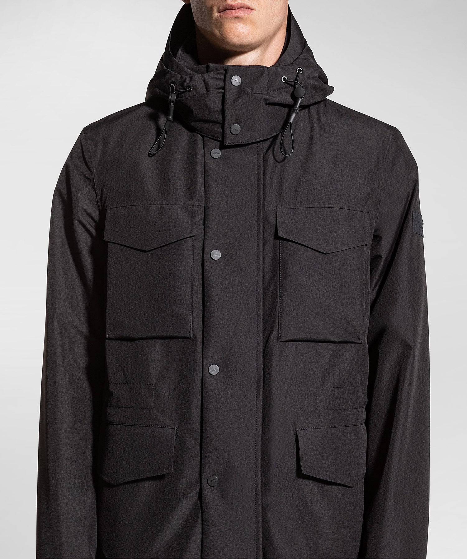 Field Jacket Antipioggia e Antivento / Nero - Ideal Moda