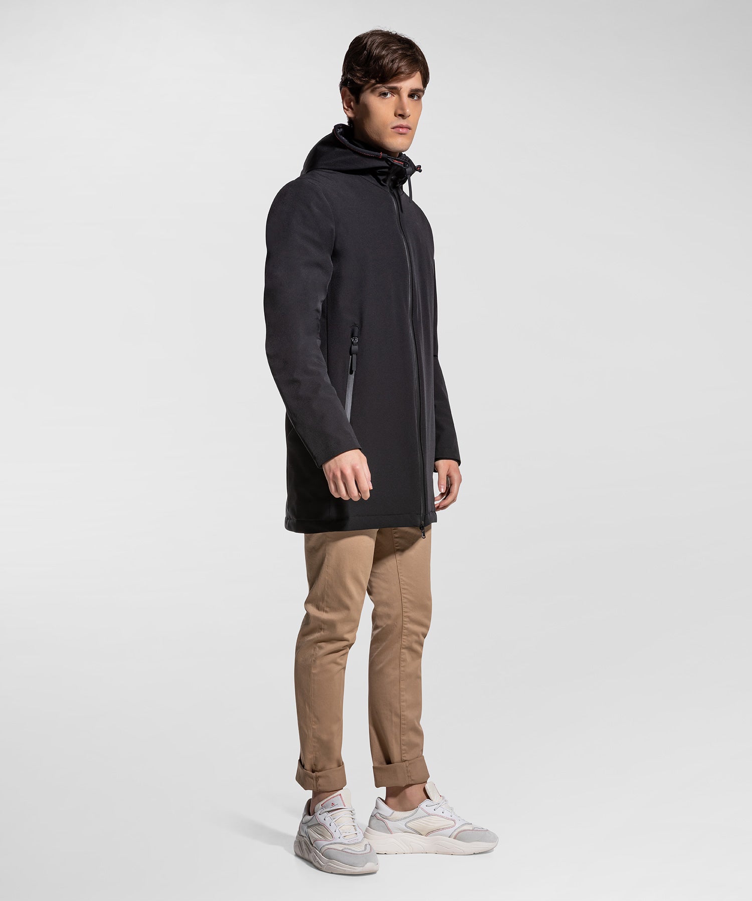 Piumino Liscio con Armatura Ripstop / Nero - Ideal Moda