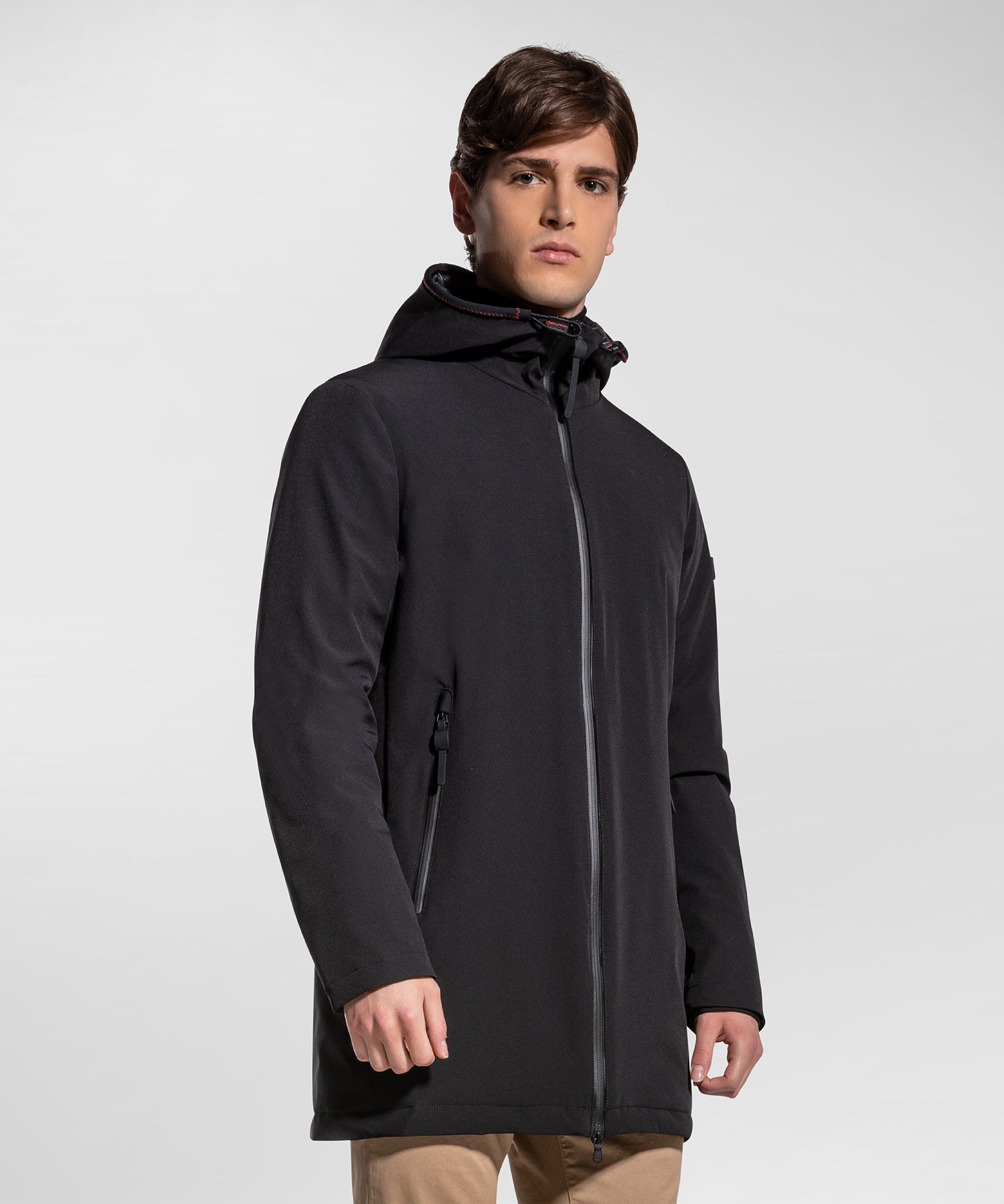 Piumino Liscio con Armatura Ripstop / Nero - Ideal Moda