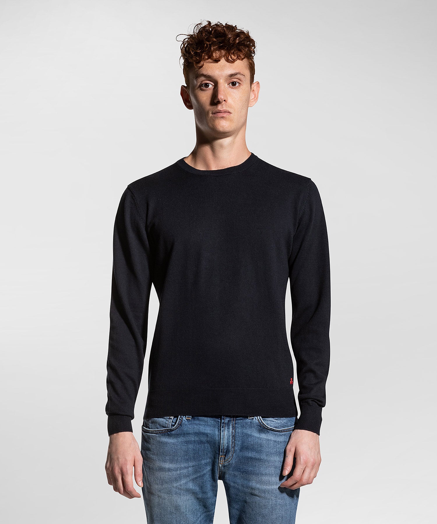 Maglia in Tricot Cotone e Lana / Blu - Ideal Moda