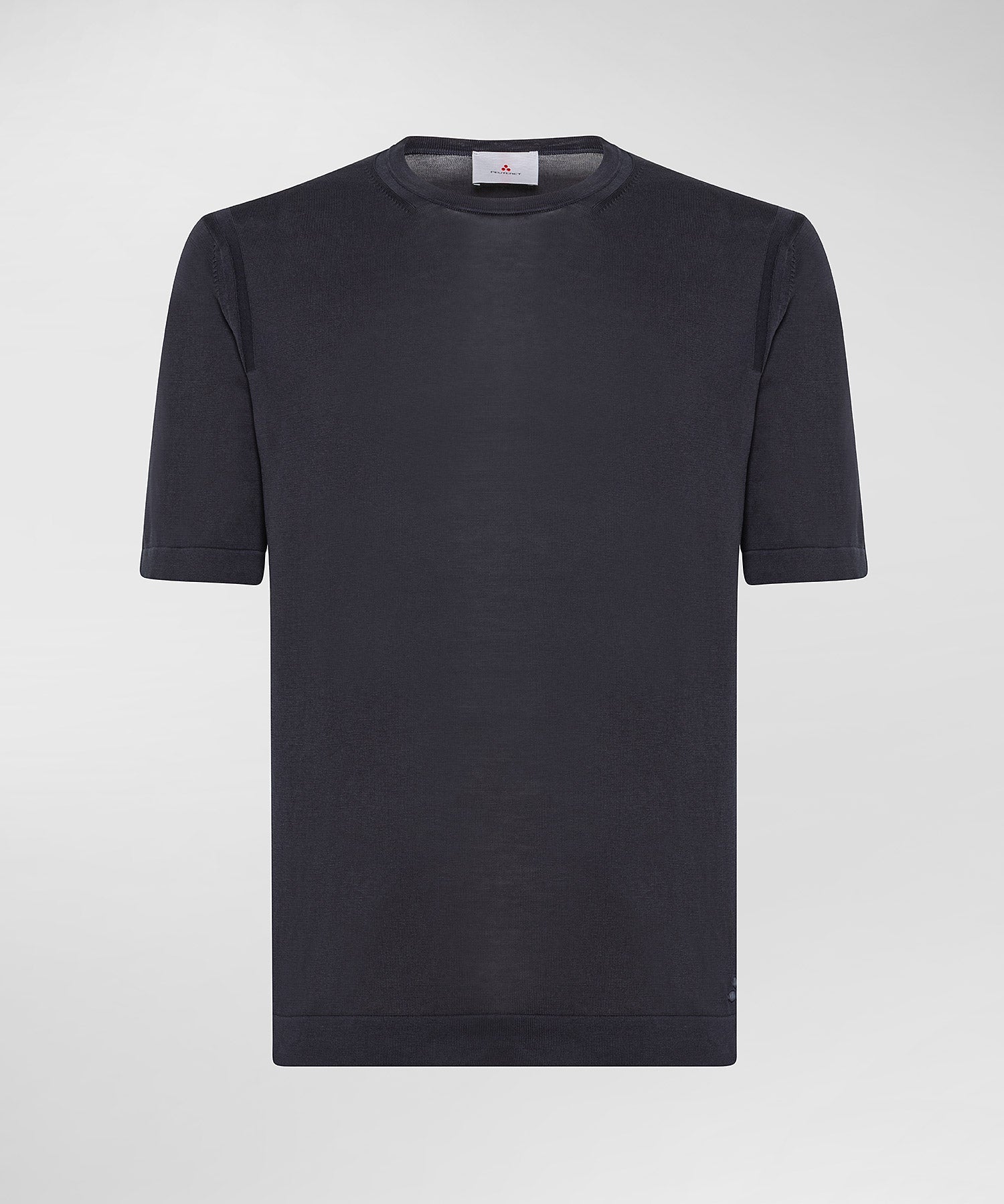 T-Shirt in tricot di puro cotone / Blu - Ideal Moda