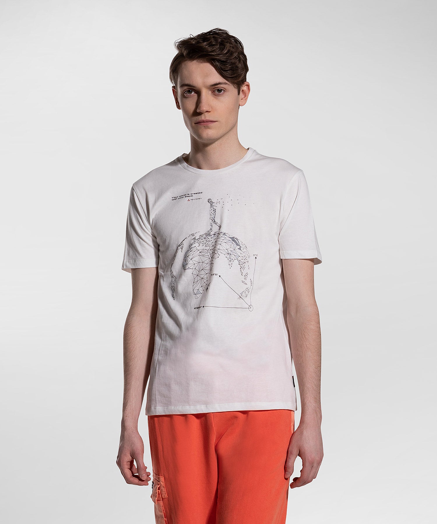 T-shirt con stampa serigrafica / Bianco - Ideal Moda