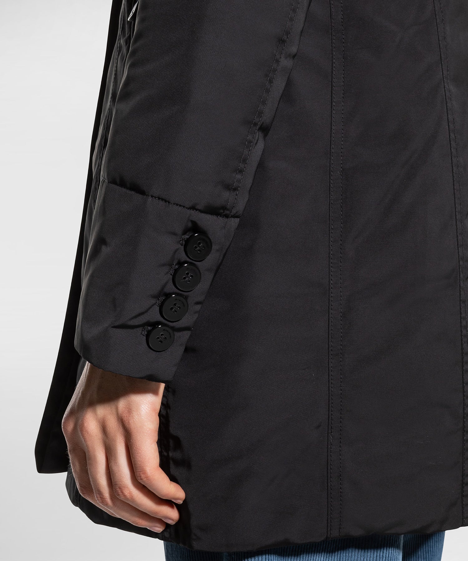 Giacca Slim con Pelliccia / Nero - Ideal Moda