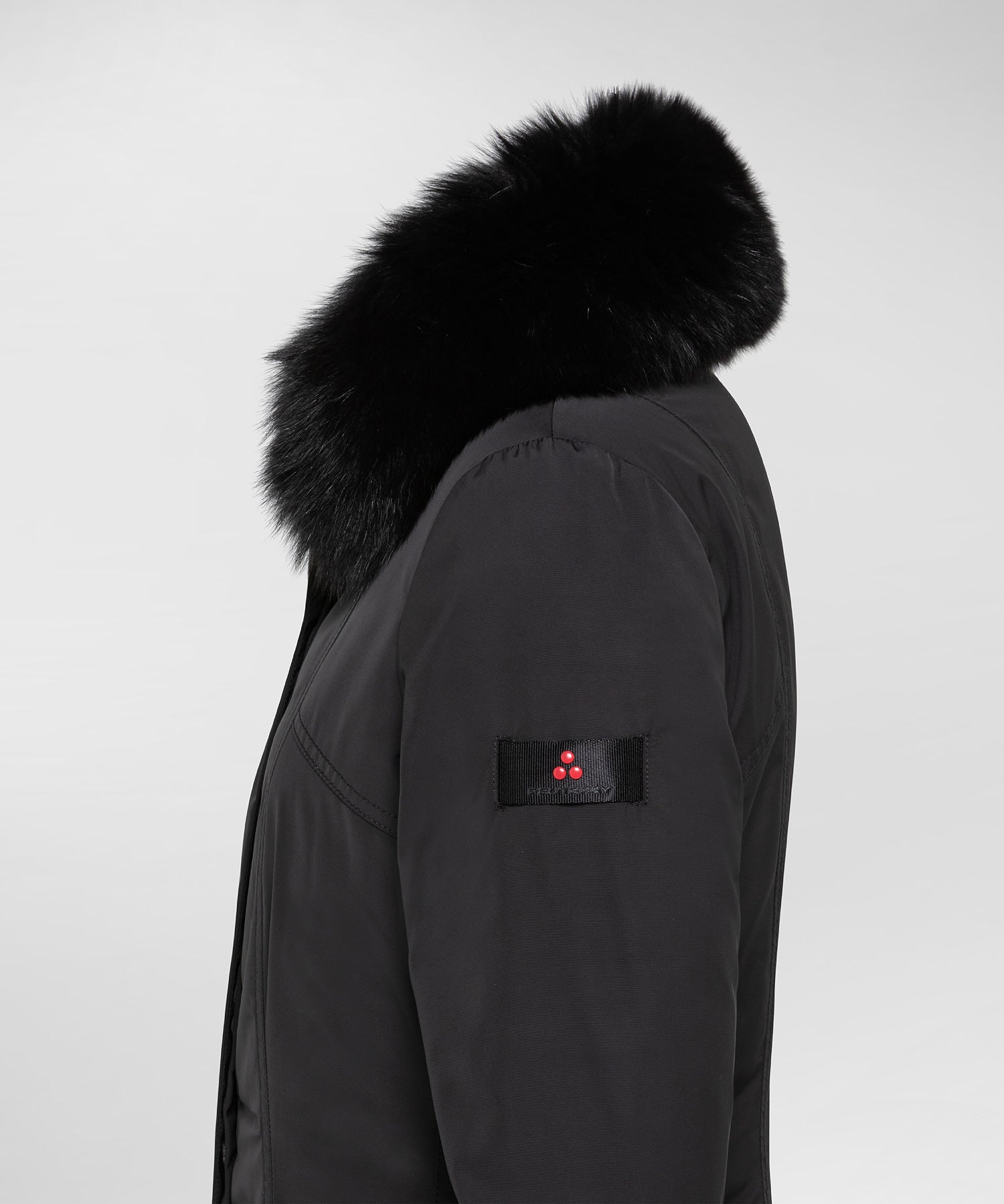 Giacca Slim con Pelliccia / Nero - Ideal Moda