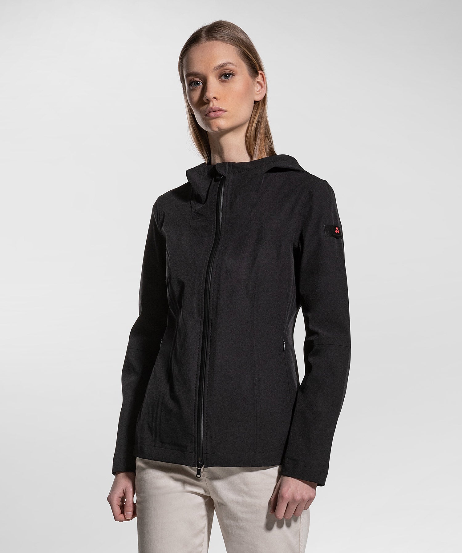 Felpa in tessuto accoppiato / Nero - Ideal Moda