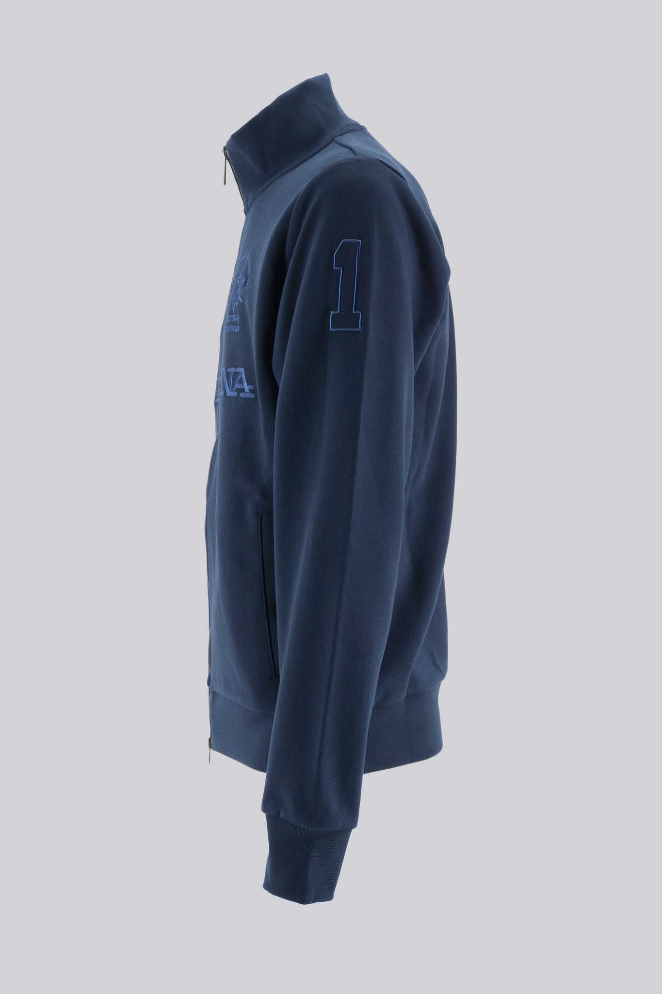 Felpa con Zip / Blu - Ideal Moda