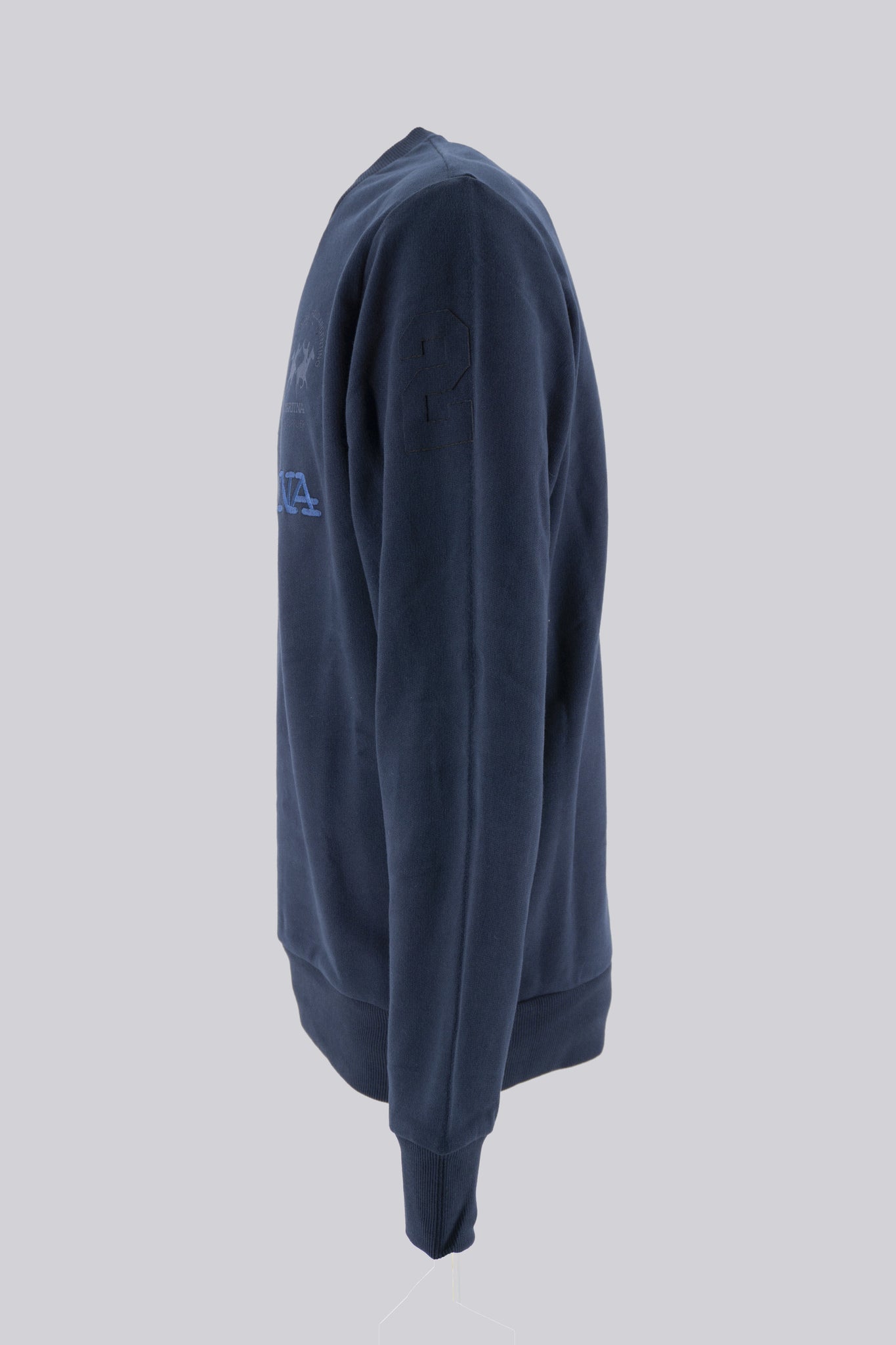 Felpa Girocollo con Logo / Blu - Ideal Moda