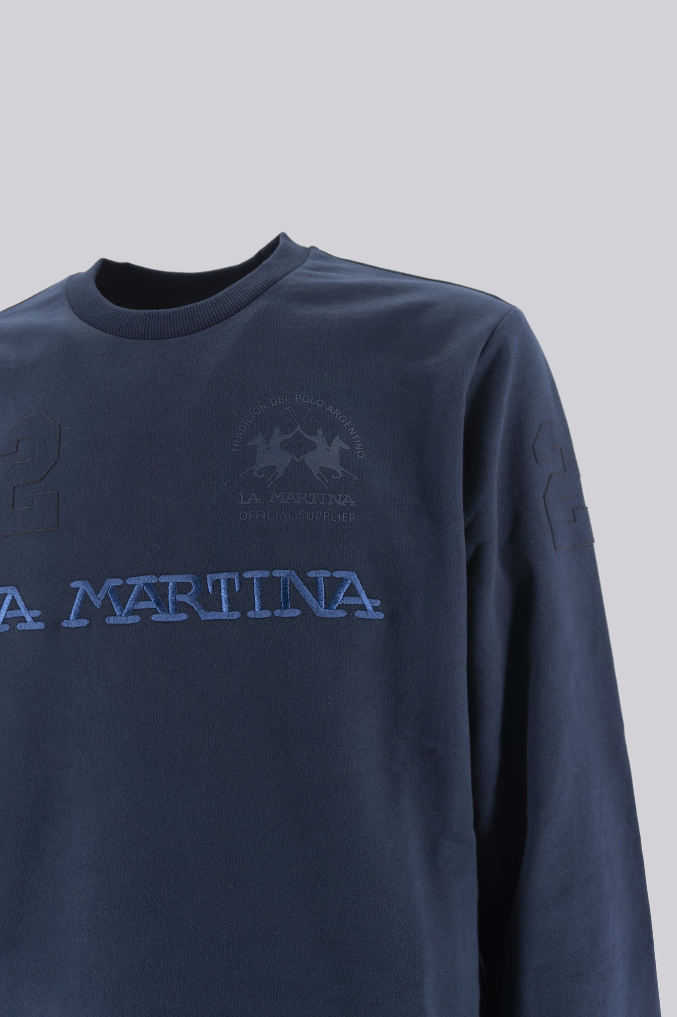 Felpa Girocollo con Logo / Blu - Ideal Moda