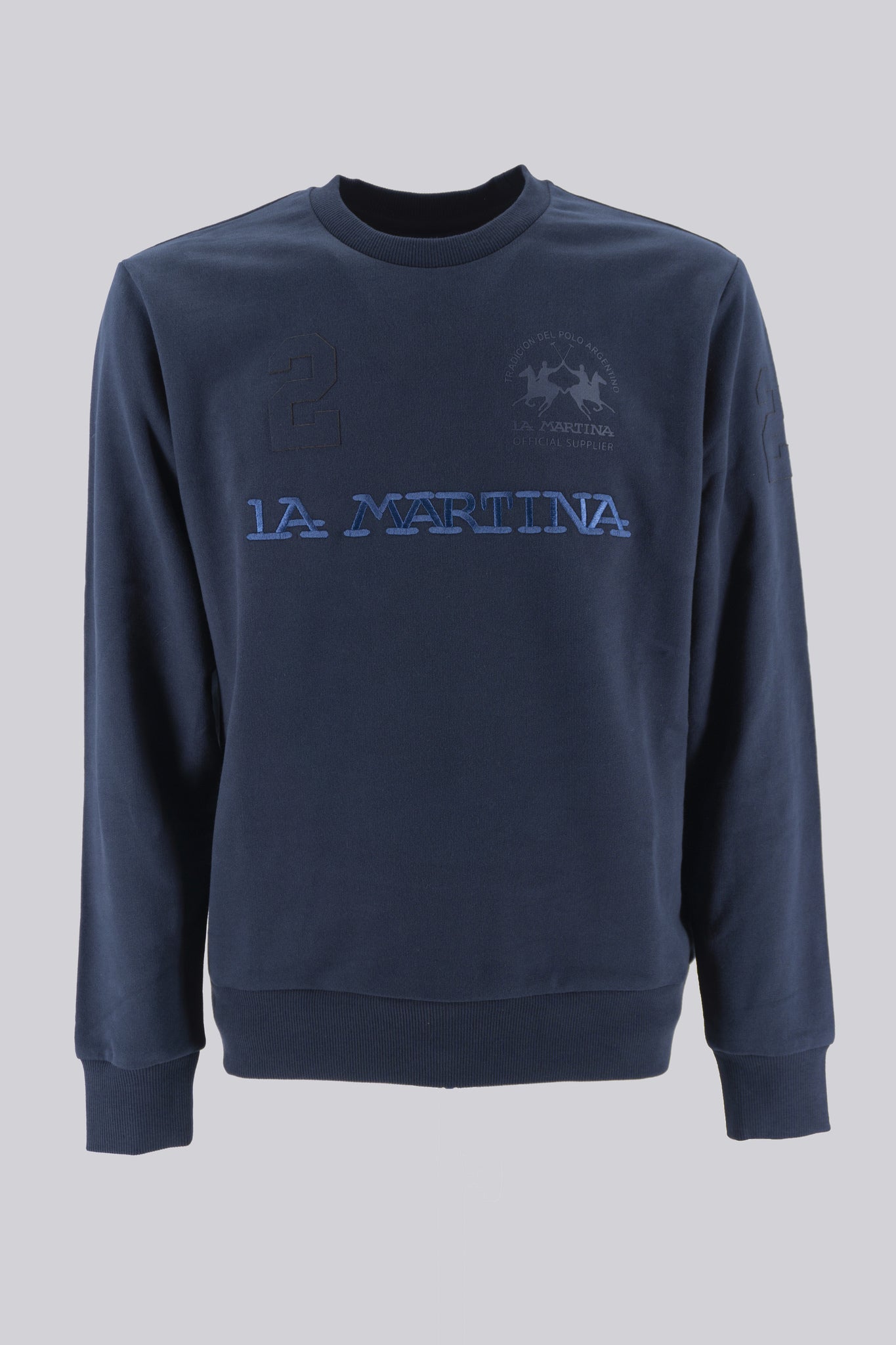Felpa Girocollo con Logo / Blu - Ideal Moda