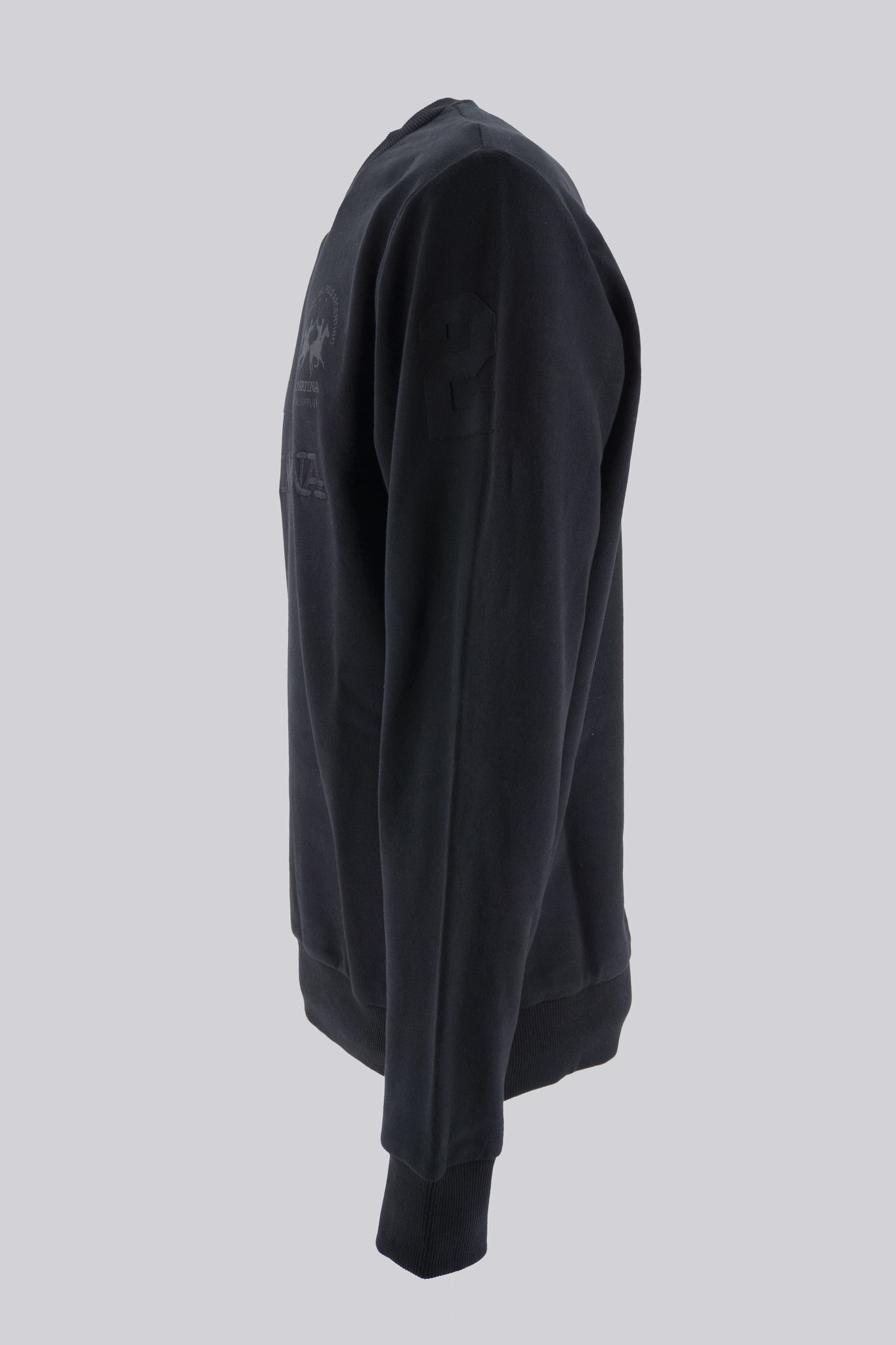 Felpa Girocollo con Logo / Nero - Ideal Moda