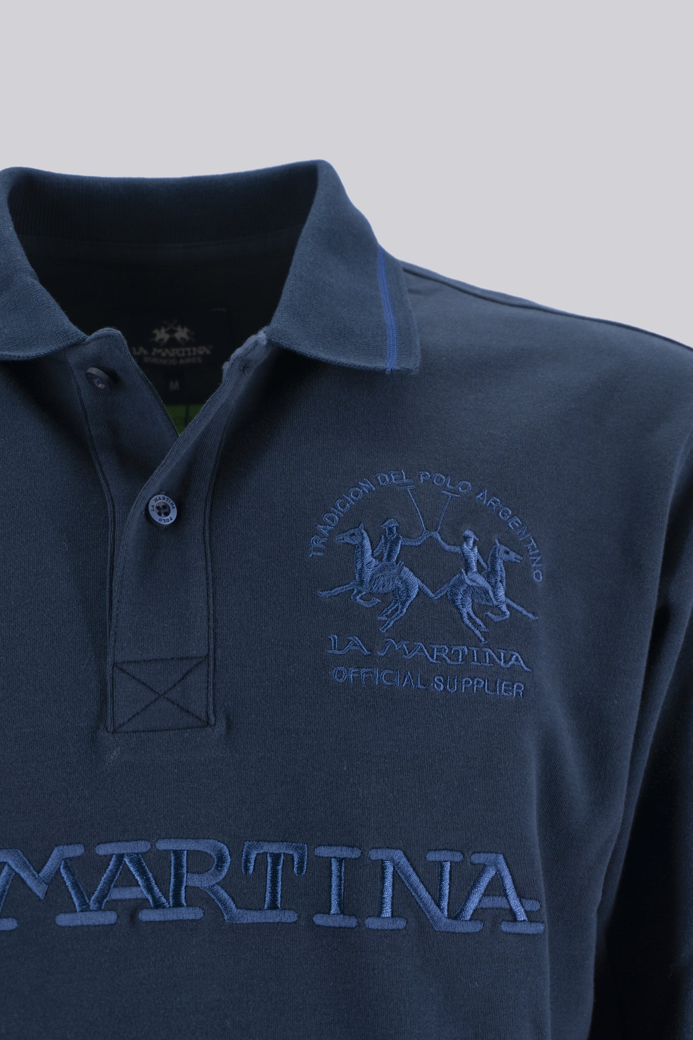 Polo con Logo Cucito / Blu - Ideal Moda