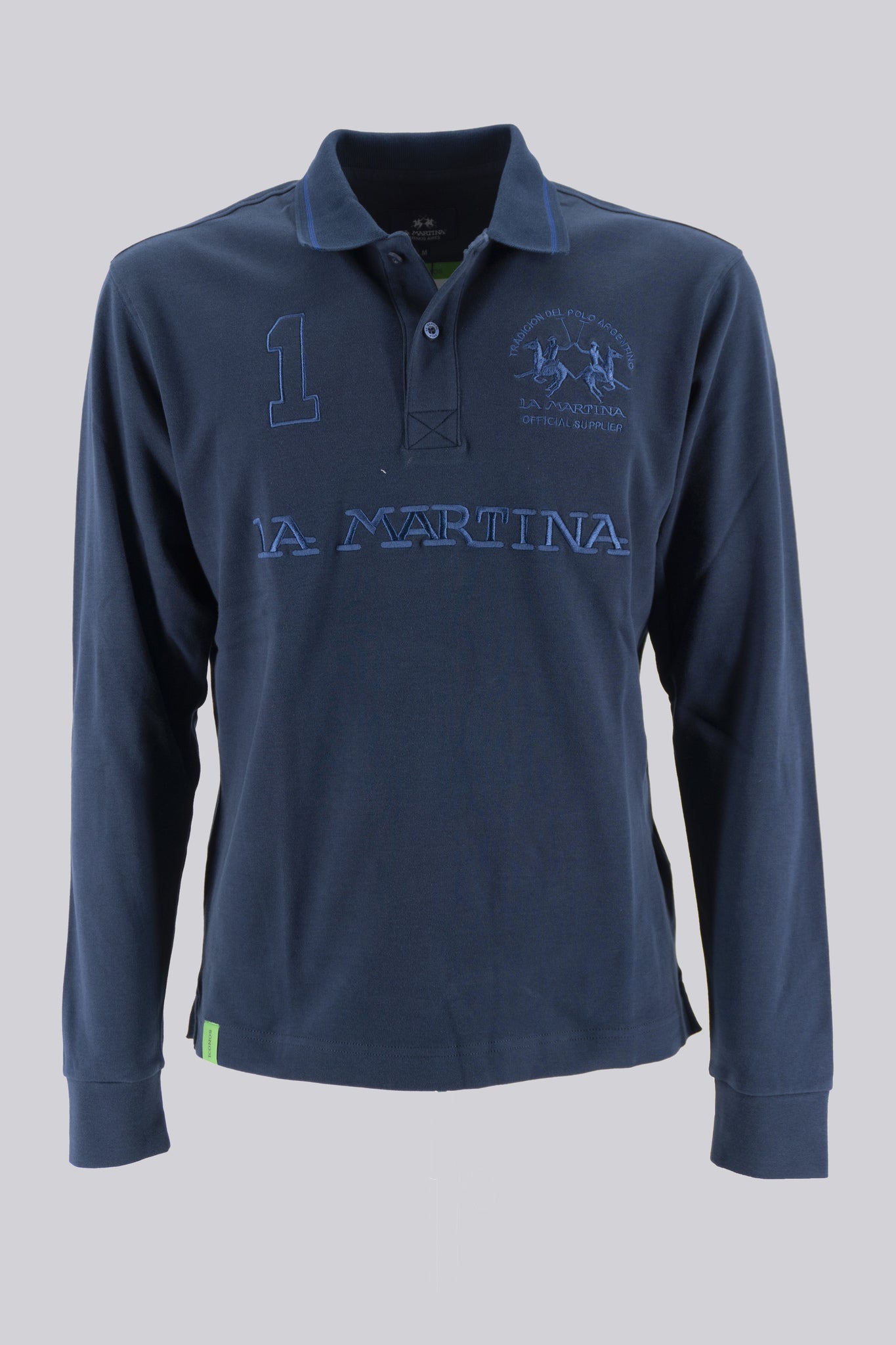 Polo con Logo Cucito / Blu - Ideal Moda